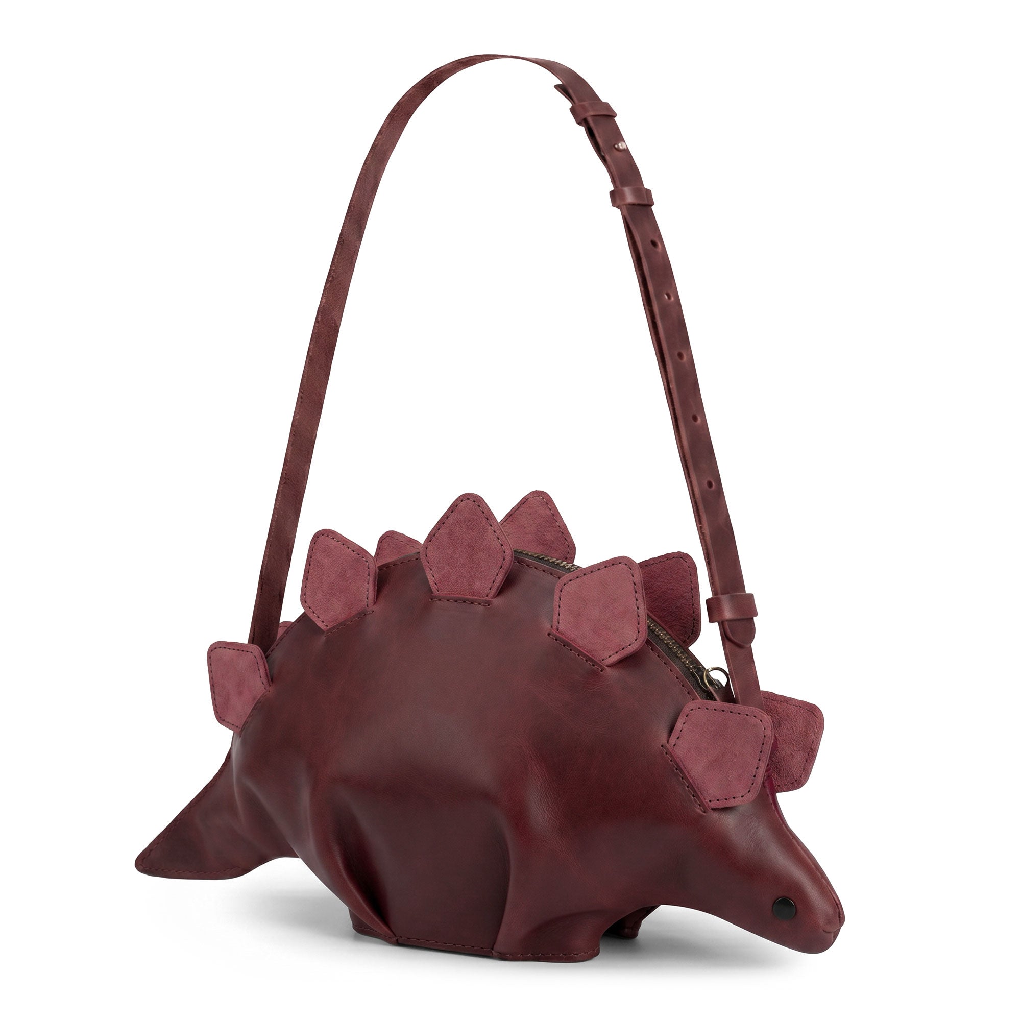 Leather Dinosaur Stegosaurus Shoulder Bag