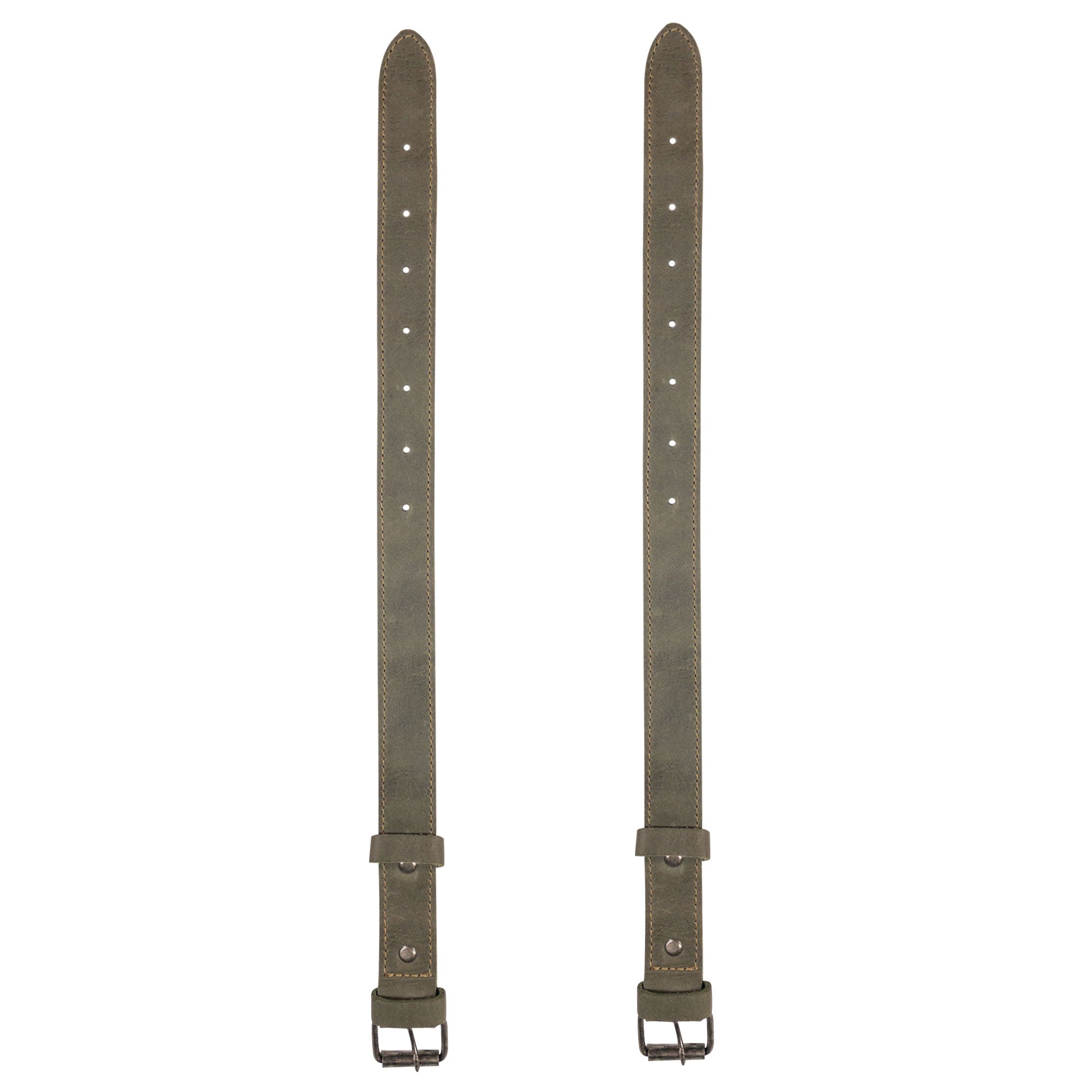 Bicycle Ankle Bands by Hide & Drink, depicting Rustic Bicycle Ankle Bands secured with a strong Brass Metal Buckle. These Adjustable Straps for Legs are made from durable Full Grain Leather, presenting perfect Vintage Gifts for Cyclists, handcrafted in La Antigua Guatemala.