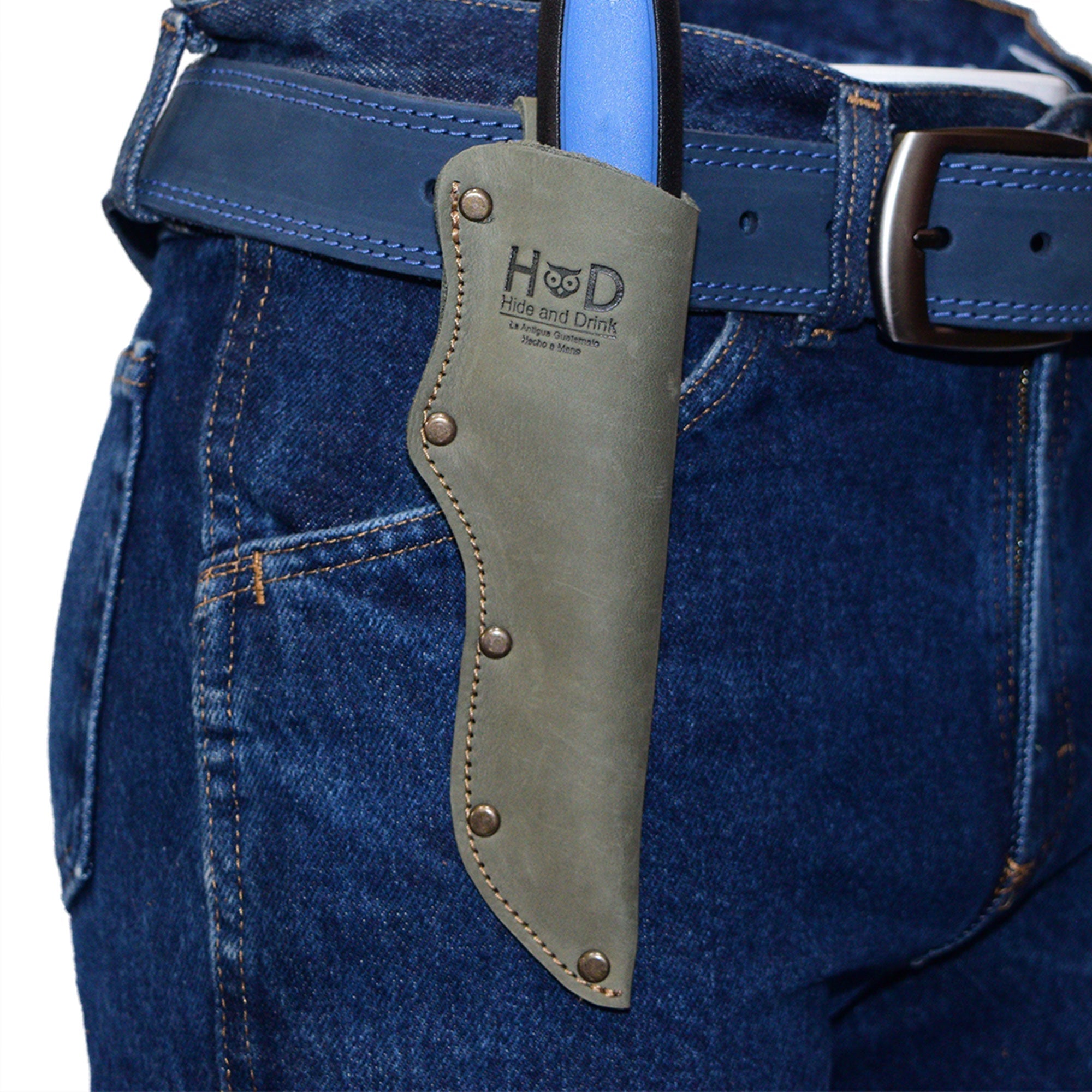 Hide & Drink's Belt Mora Knife Sheath features a stylish Thick Sheath for Mora Knife with Belt Loop, perfect for outdoor enthusiasts. Handcrafted in La Antigua Guatemala with quality Full Grain Leather.