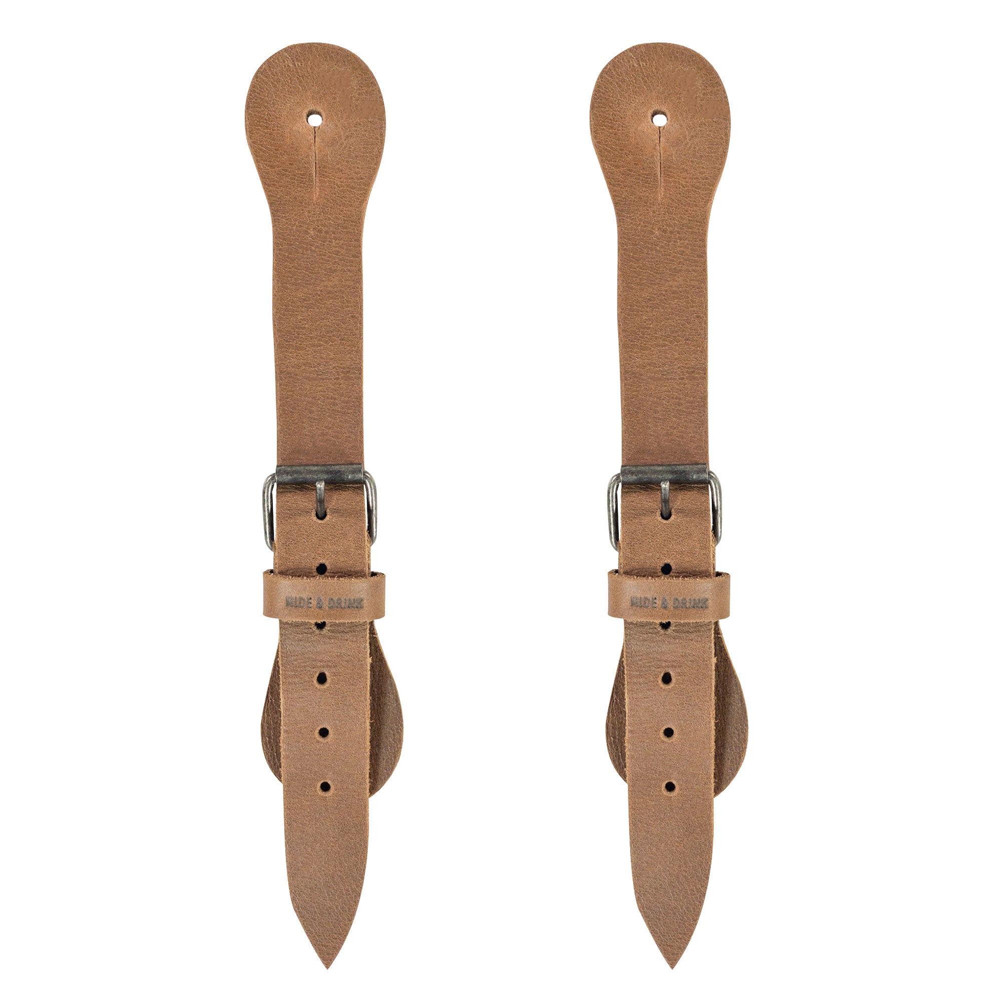 Hide & Drink's Ply Spur Straps (2 Pieces) - Pair of robust Single Spur Straps designed for Cowboy, Men and Women's boots. These straps, made from Full Grain Leather, combine functionality with artisan craftsmanship, perfect for Rodeo and Equestrian activities.