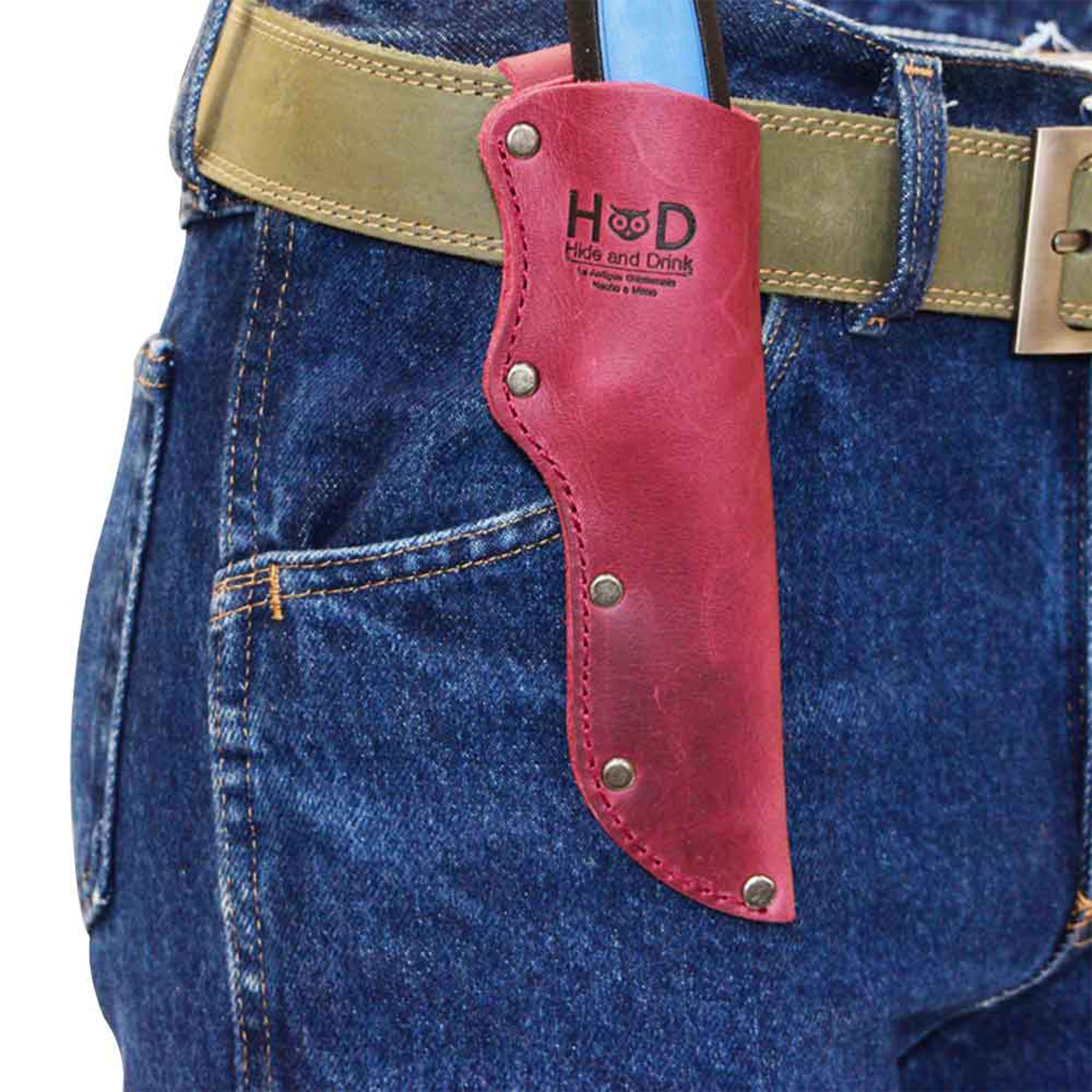 Belt Mora Knife Sheath from Hide & Drink, offering a sleek design with a Thick Sheath for Mora Knife with Belt Loop. Ideal for outdoor enthusiasts and made with Full Grain Leather.