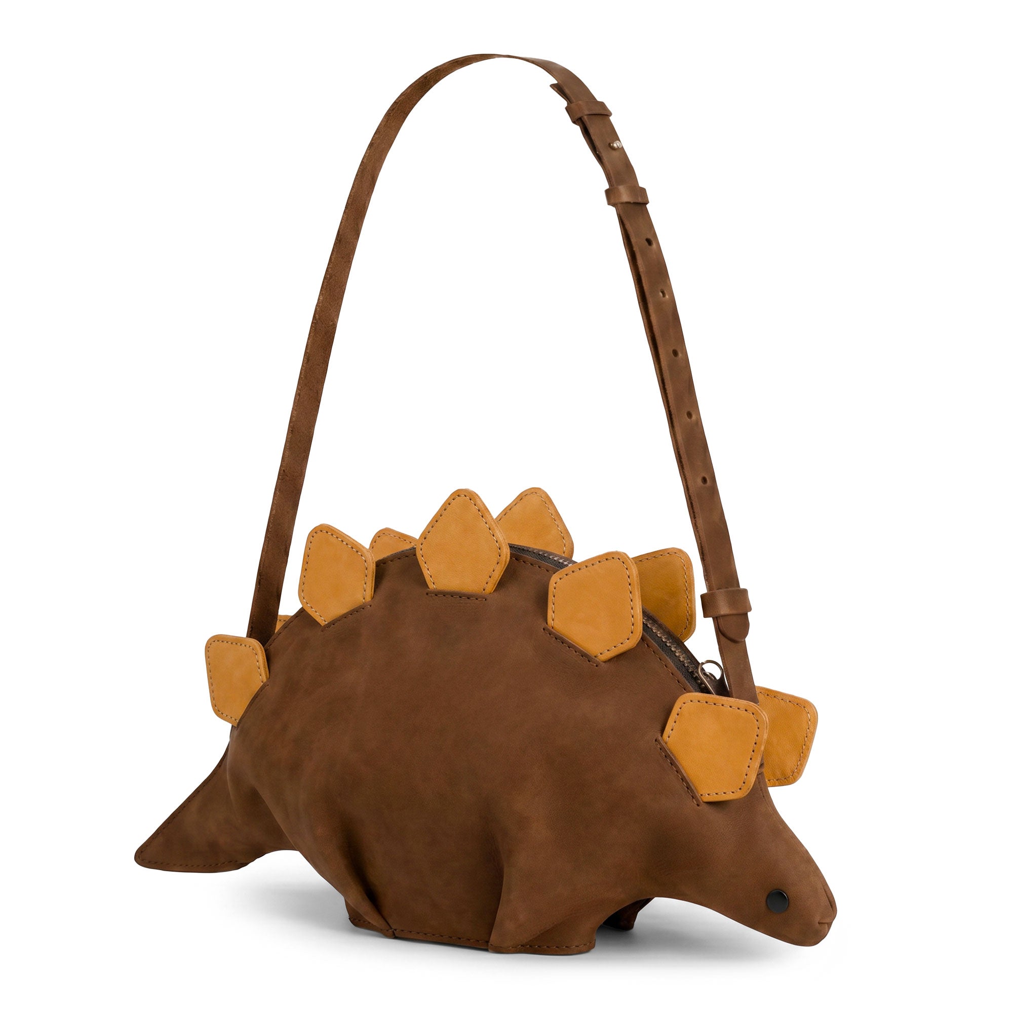 Leather Dinosaur Stegosaurus Shoulder Bag