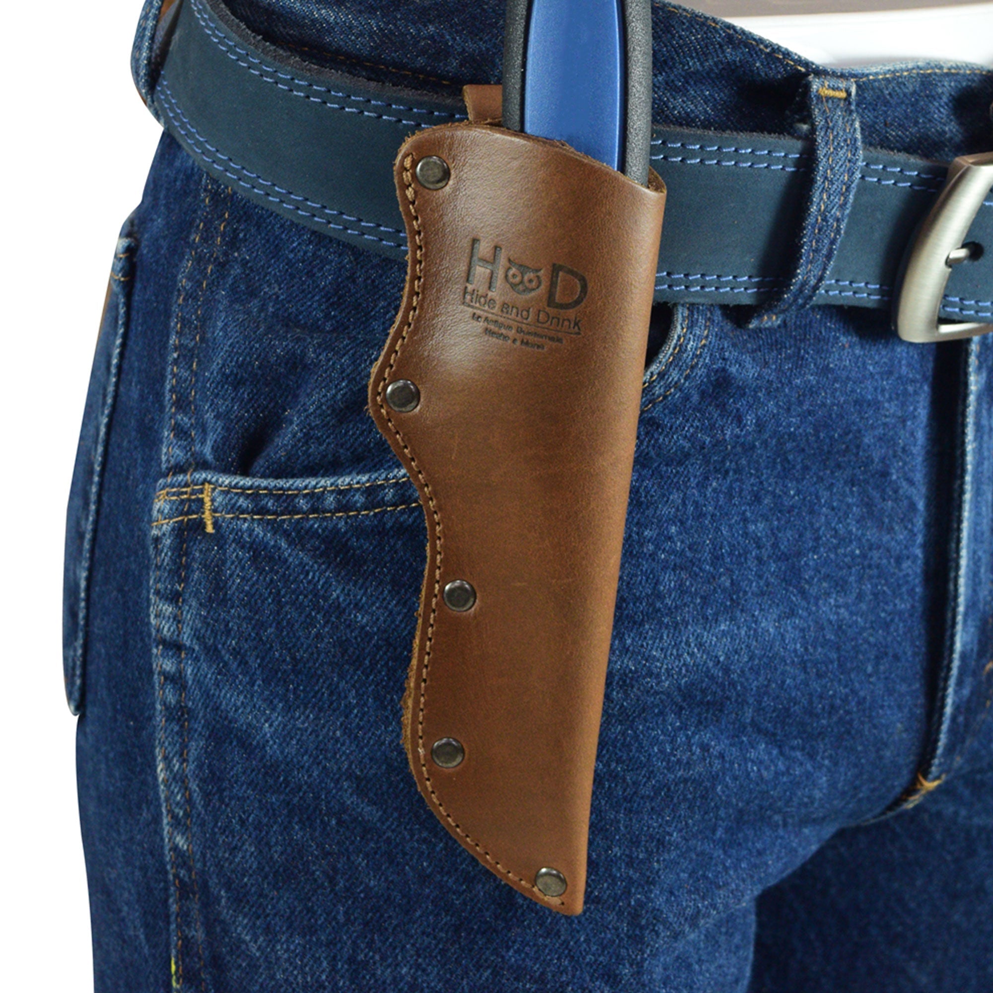 Hide & Drink's Belt Mora Knife Sheath offers a unique Thick Sheath for Mora Knife with Belt Loop, a perfect camping accessory made from artisan-quality Full Grain Leather.