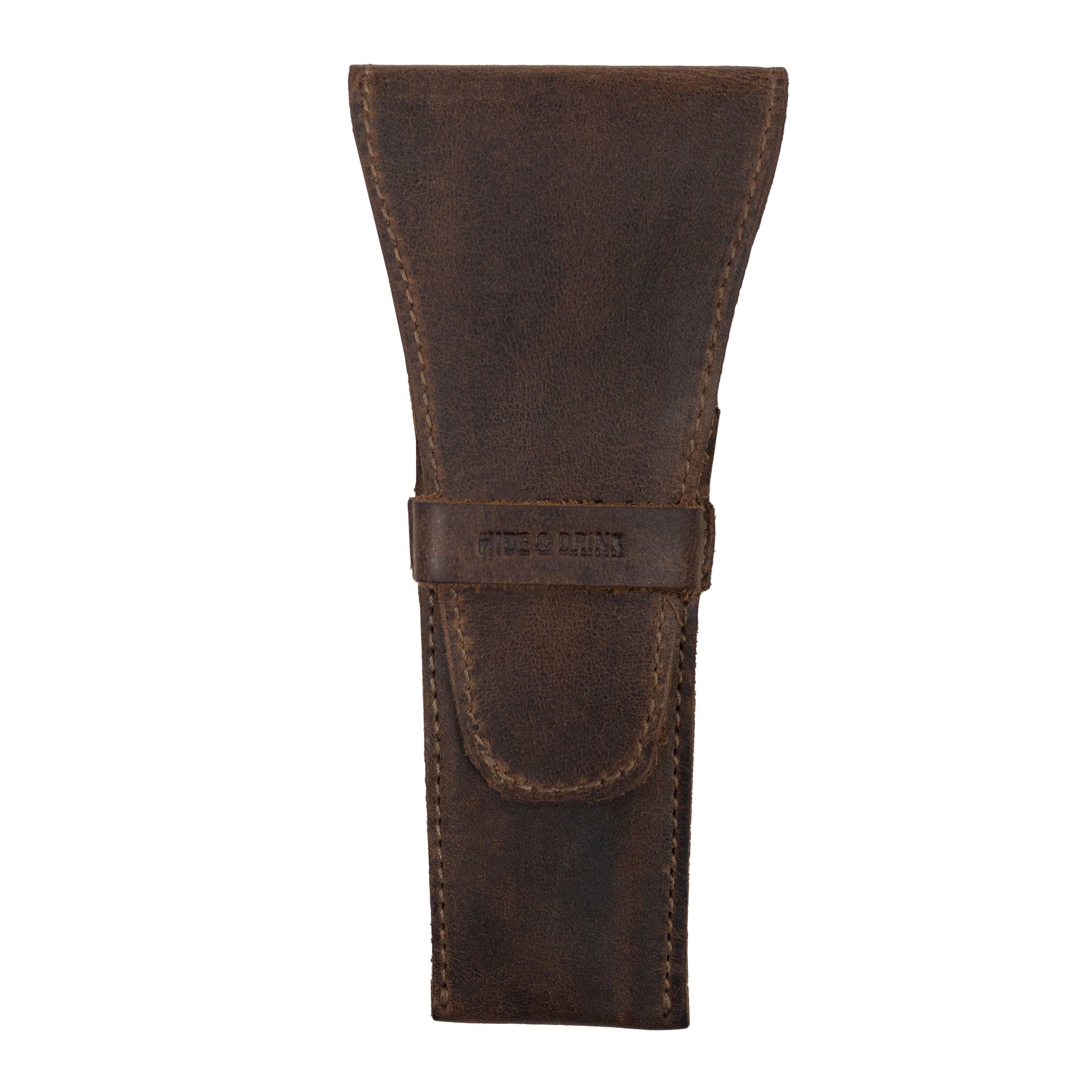 Safety Razor Case by Hide & Drink, a premium Full Grain Leather accessory, perfect for personal care and shaving. This handmade Safety Razor Case features artisan craftsmanship and is designed for modern travelers, making it a must-have in your grooming kit.