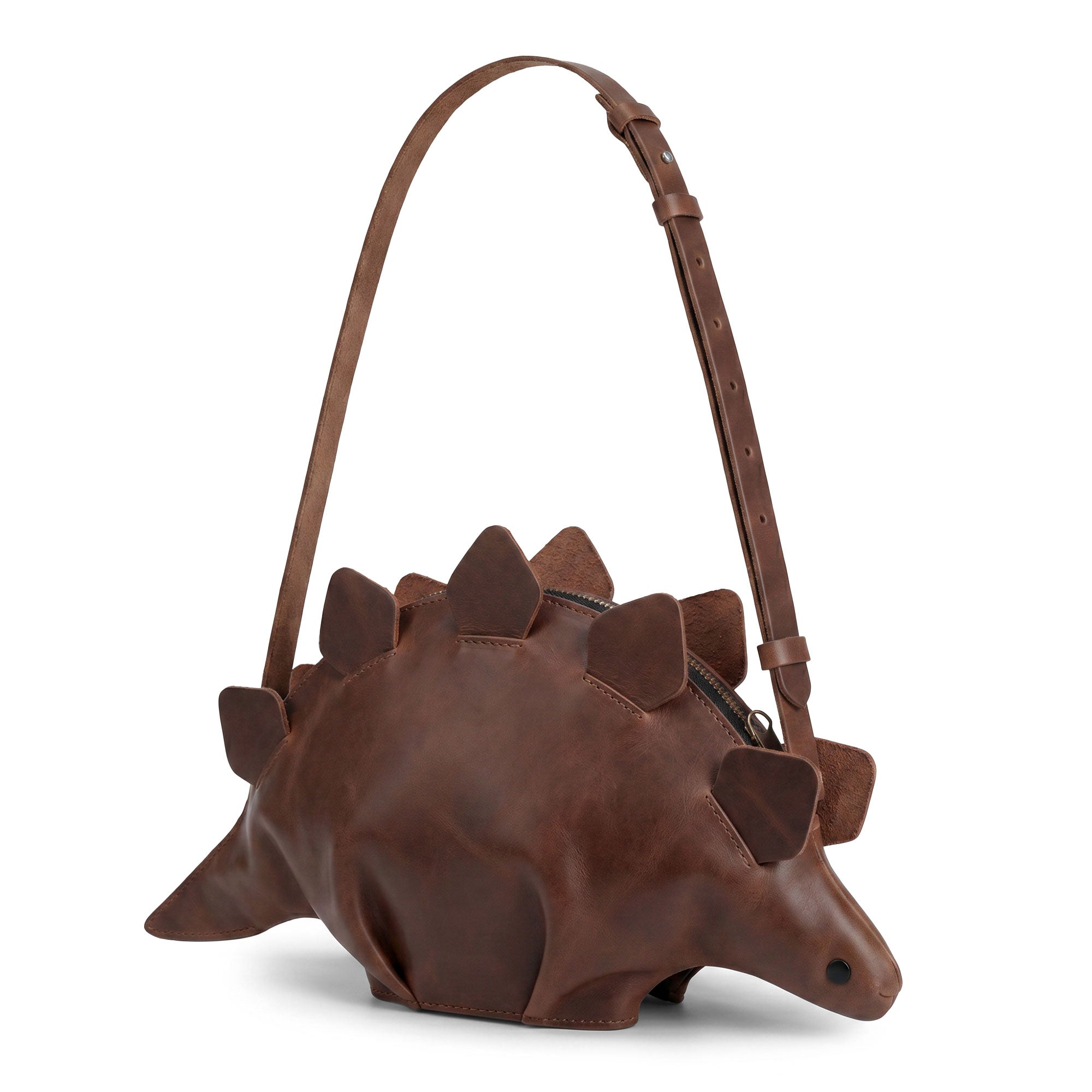 Leather Dinosaur Stegosaurus Shoulder Bag