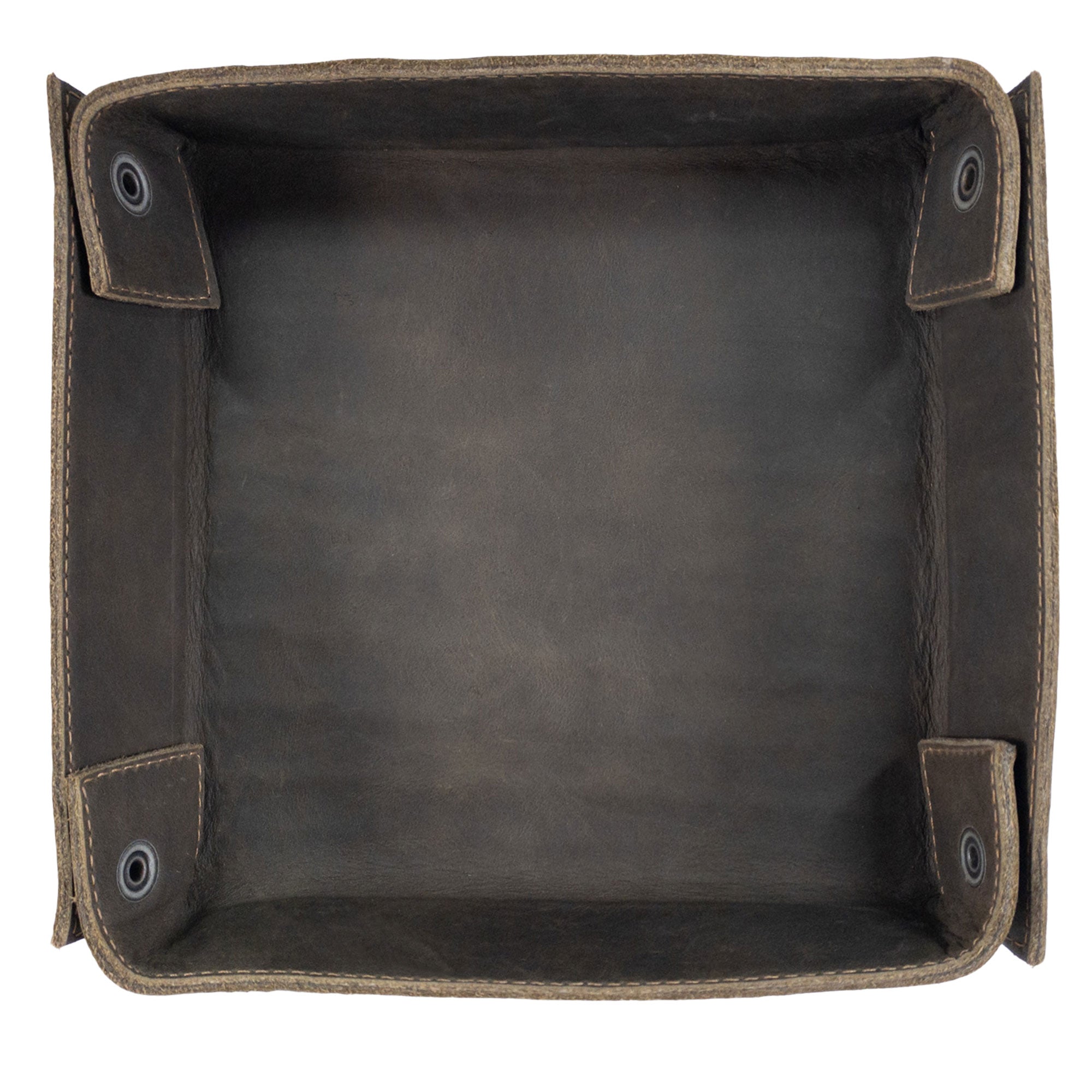 Hide & Drink Jumbo Tray featuring a rustic design made from high-quality full grain leather, perfect as a catchall for smaller items. This artisan product showcases craftsmanship from La Antigua Guatemala.
