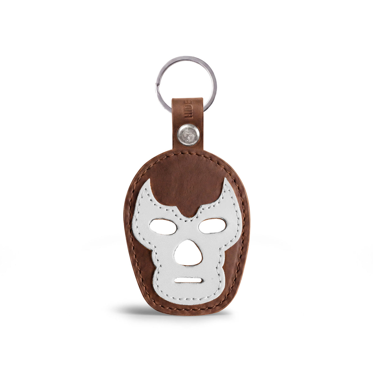 Luchador Mask Leather Keychain