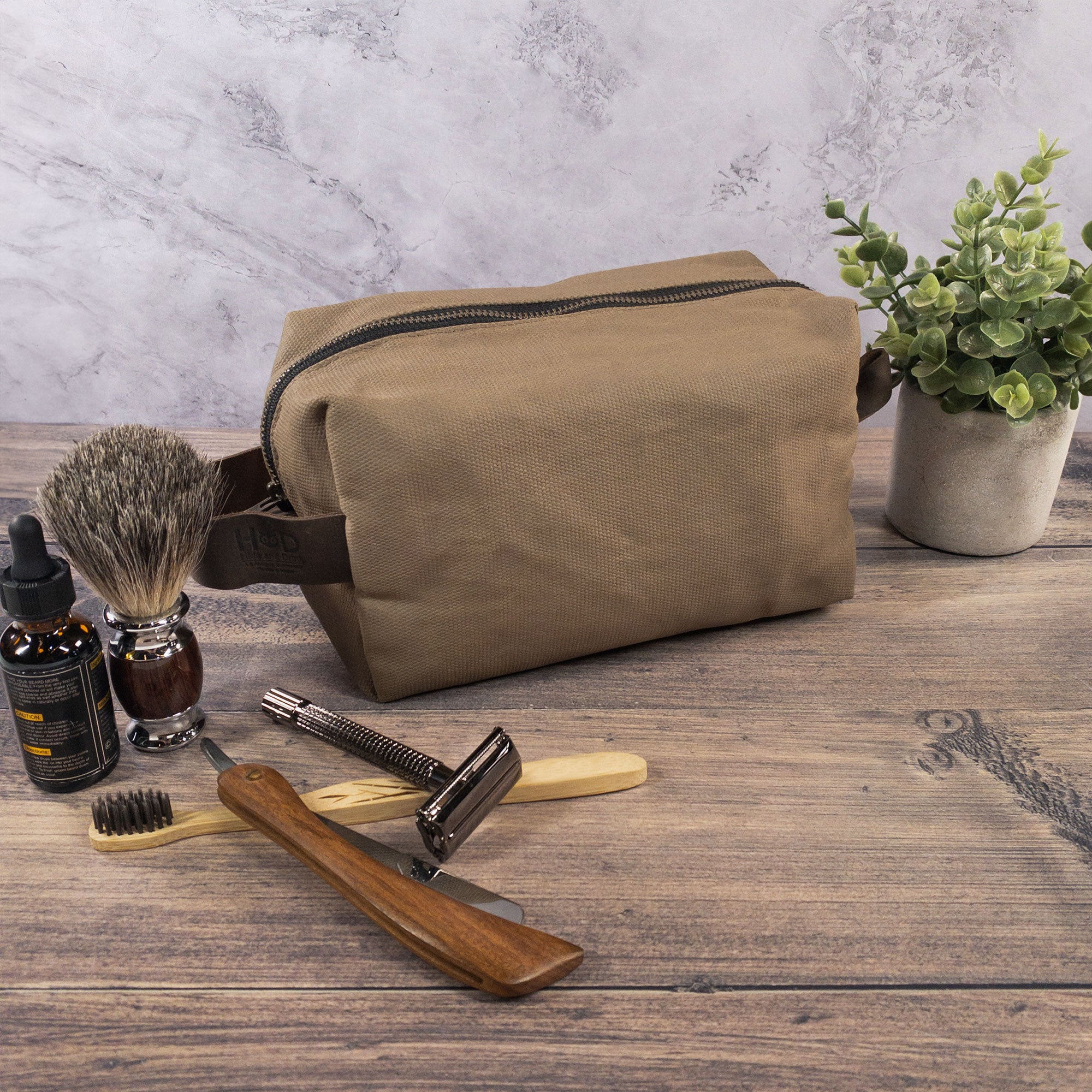 Square Dopp Kit Utility Bag - Stockyard X 'The Leather Store'