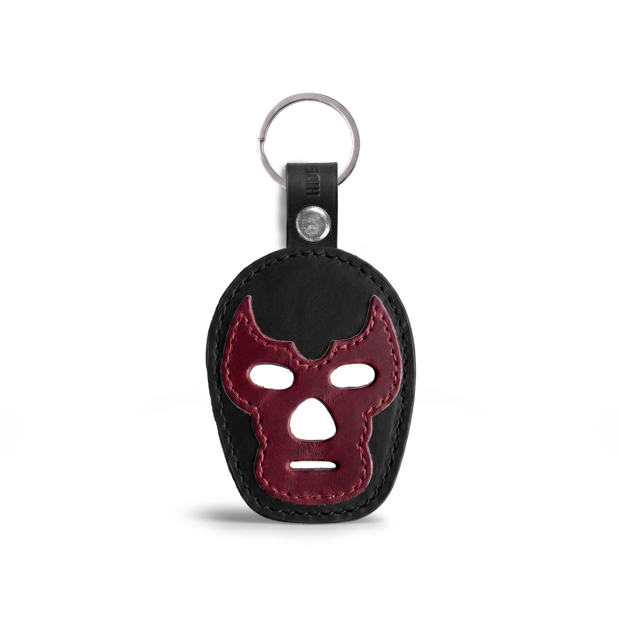 Luchador Mask Leather Keychain