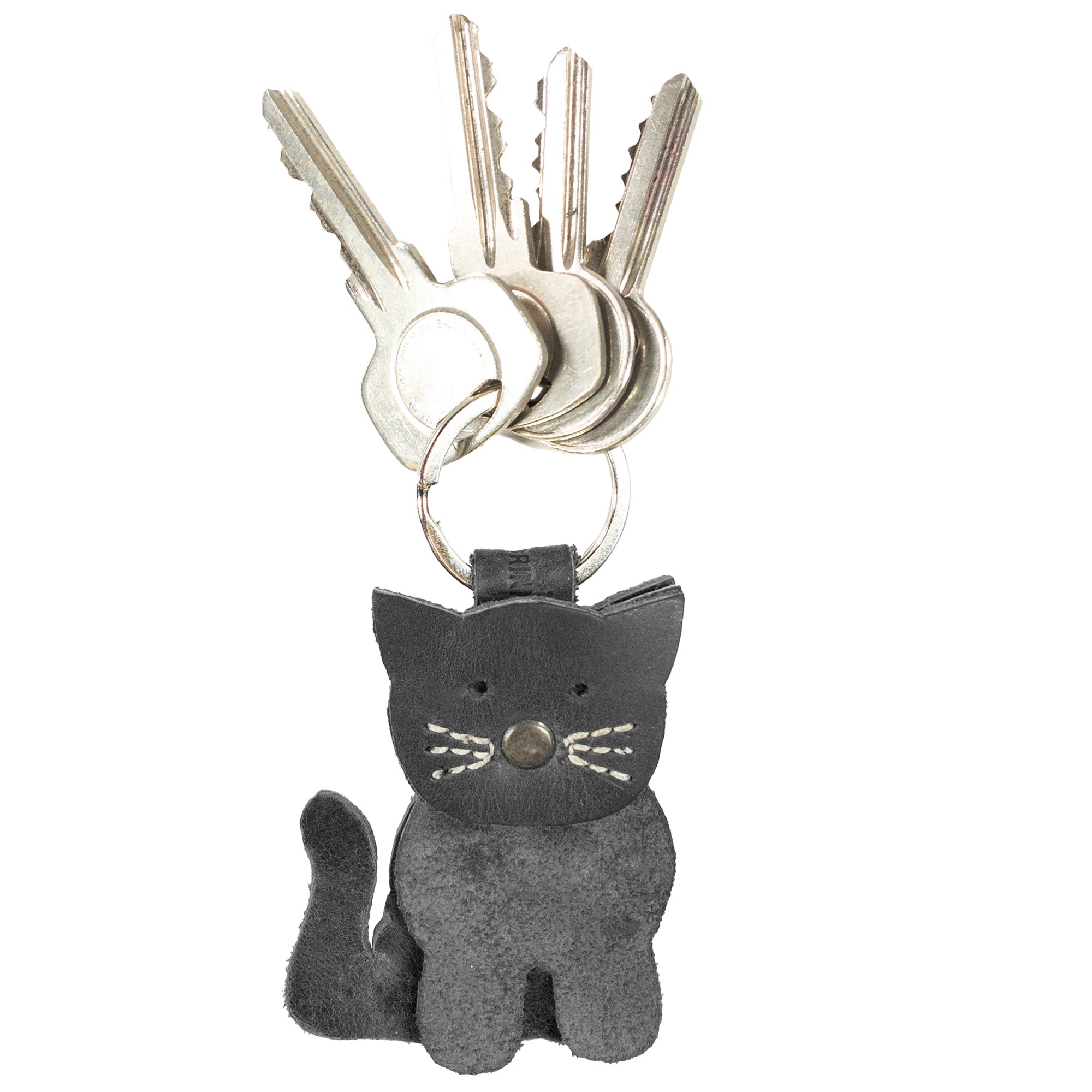 Stacked Cat Keychain - Stockyard X 'The Leather Store'