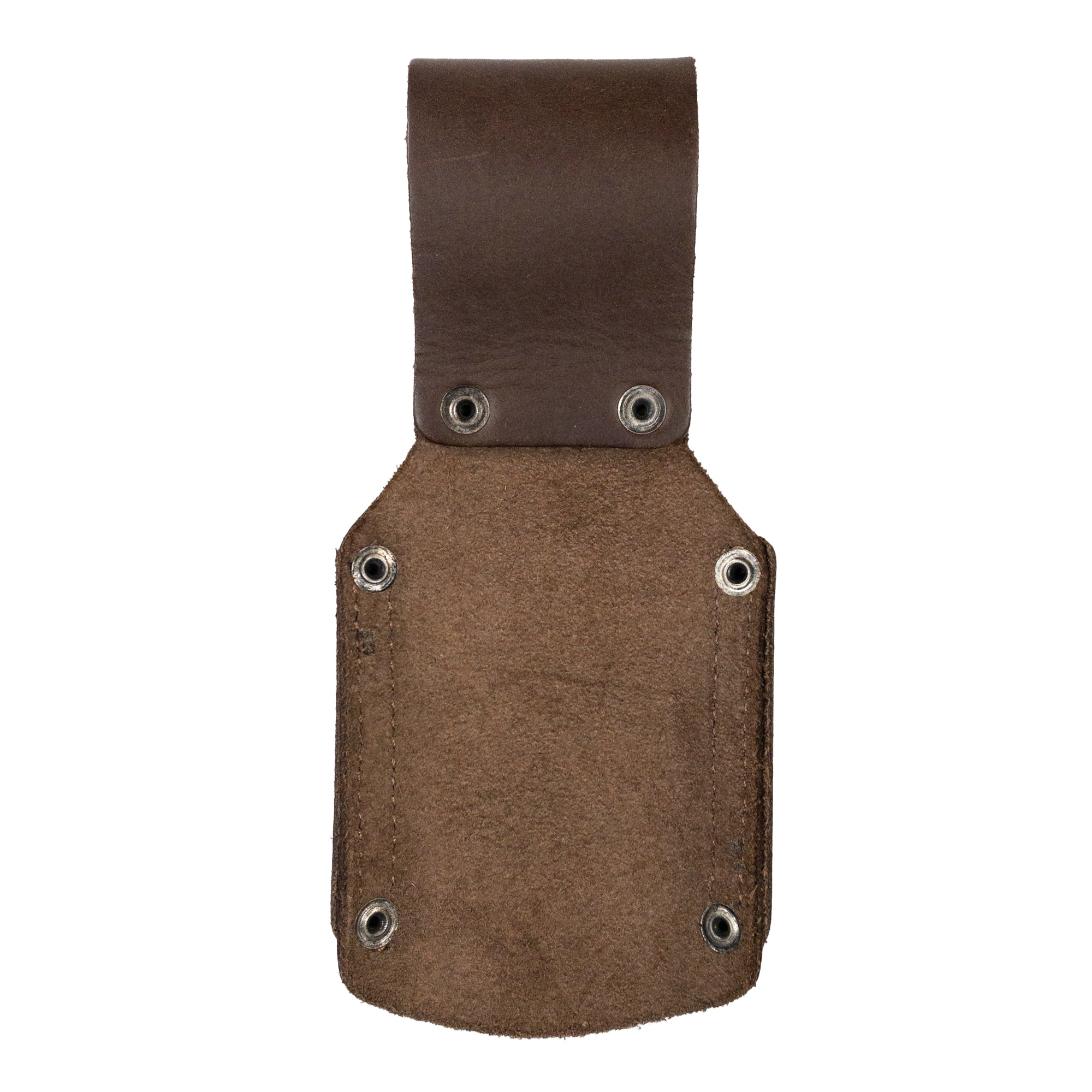 Back view of the Hammer Holster by Hide & Drink, illustrating the durable and soft Full Grain Leather used in its handmade construction. Perfect for electricians and construction professionals, this tool organizer combines practicality and elegance. Hammer Holster - Electrician & Construction, Tool Holder, Organizer, Sheath, Case, Woodwork & Handcraft, Full Grain Leather, StockyardX, Small Batch Production, Hand Cut, Hand Sewn, Fire Branded, Artisan, Handmade in La Antigua Guatemala & Oaxaca Mexico.