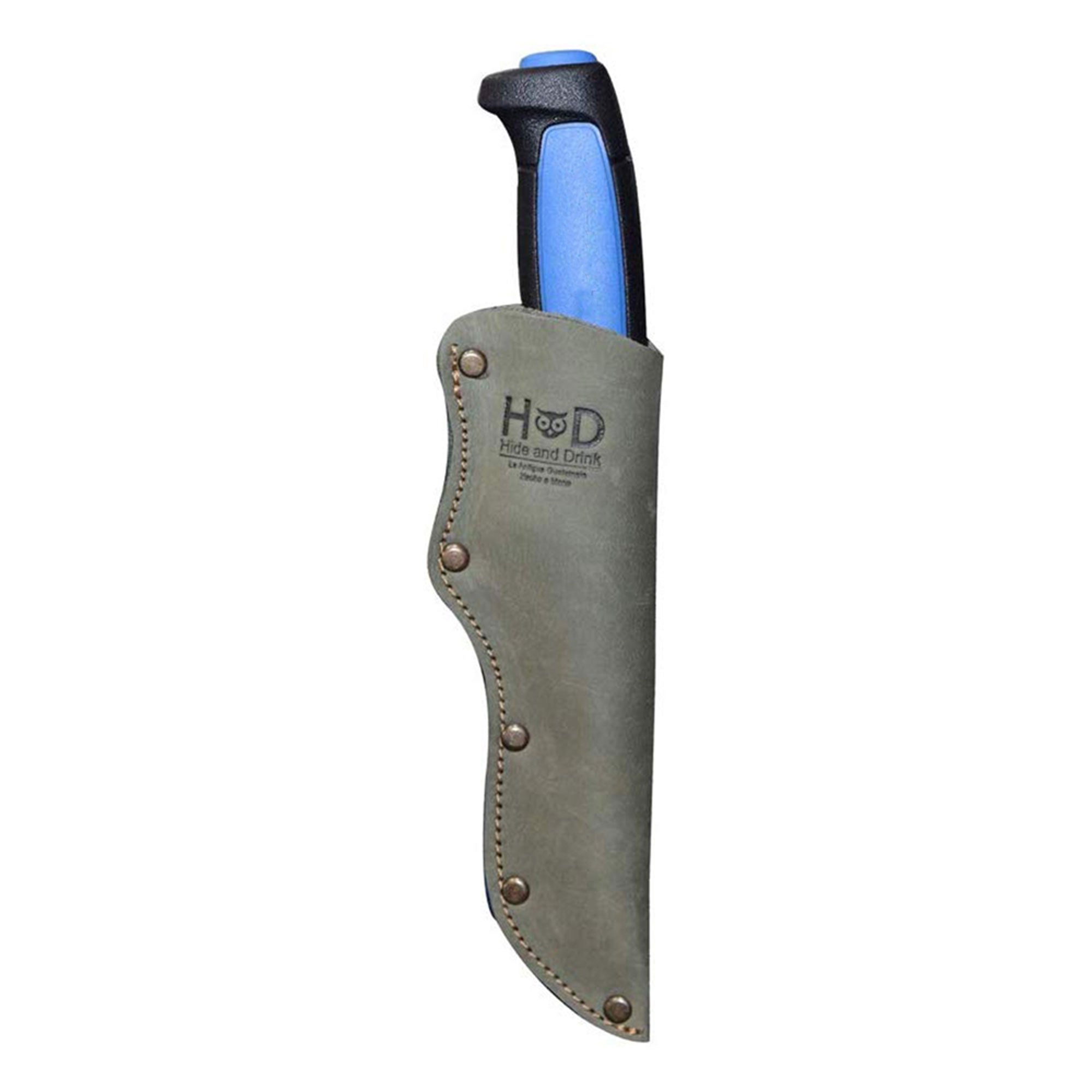 Belt Mora Knife Sheath by Hide & Drink, featuring a practical Thick Sheath for Mora Knife with Belt Loop for outdoor adventures. Handcrafted from artisan-quality Full Grain Leather.