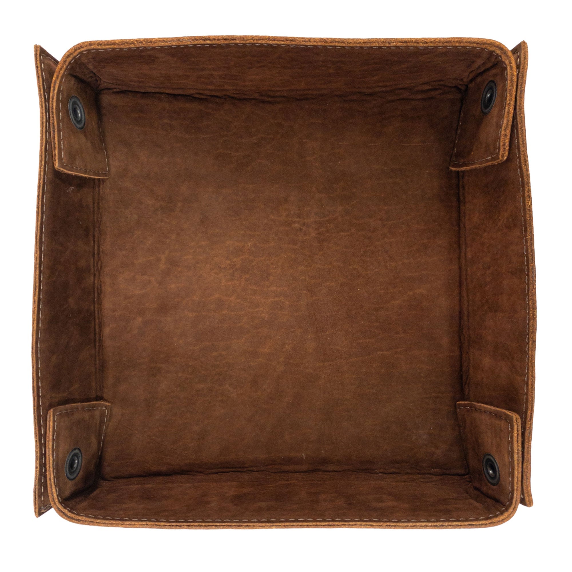 Hide & Drink Jumbo Tray, a vintage style catchall organizer crafted from durable full grain leather, perfect for smartphones and coins. Hand cut and sewn by artisans in La Antigua Guatemala.