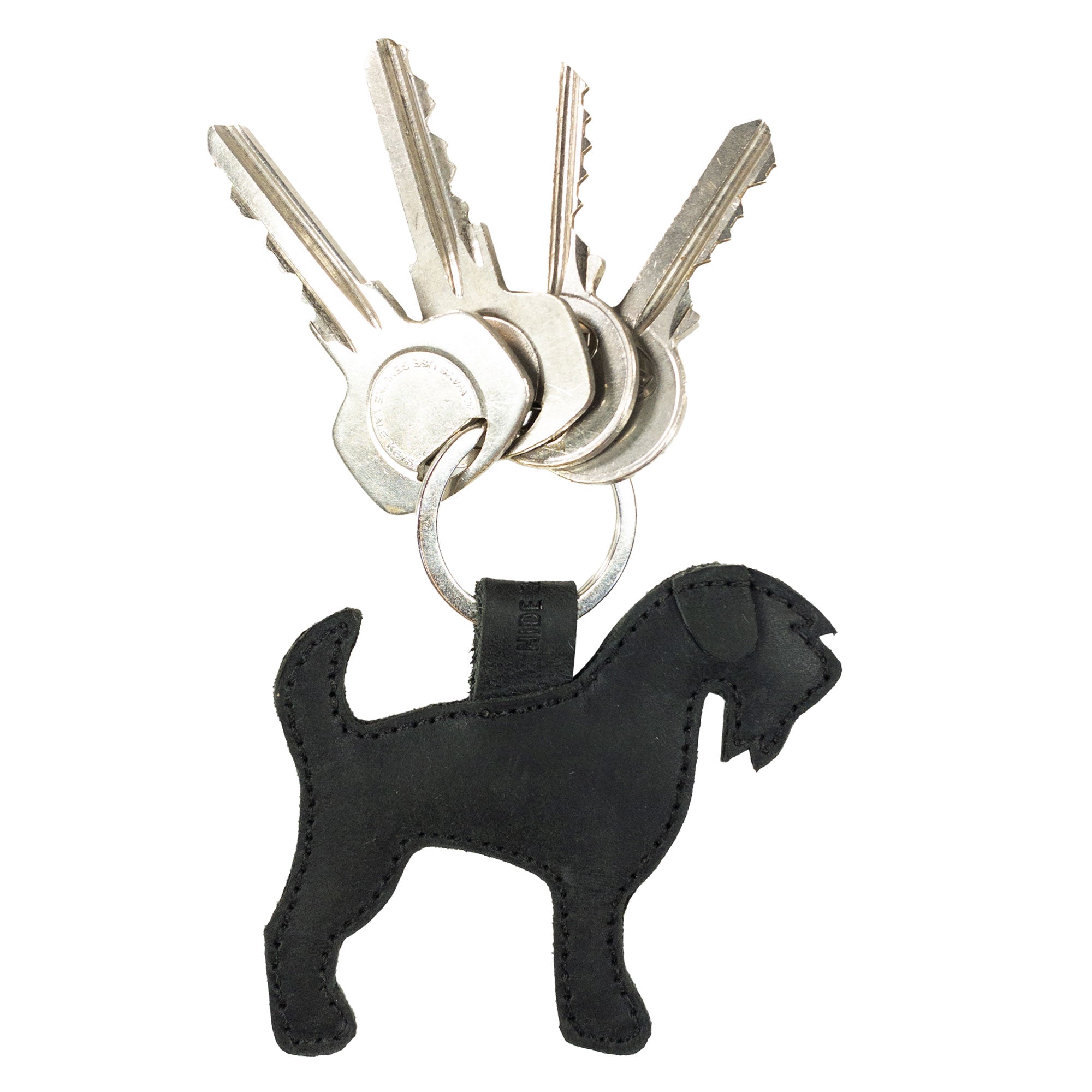 Schnauzer Dog Keychain - Stockyard X 'The Leather Store'