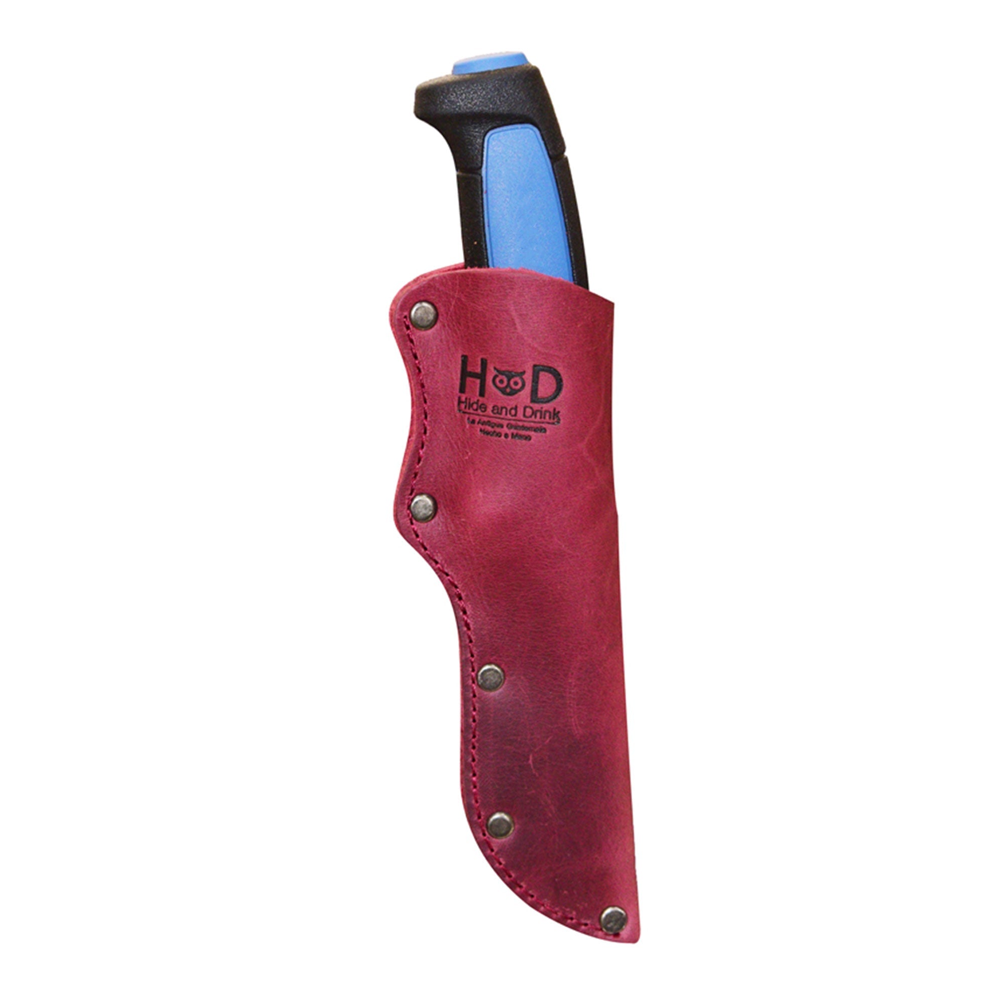 Belt Mora Knife Sheath by Hide & Drink, displaying a unique Thick Sheath for Mora Knife with Belt Loop. Designed for durability, it's an essential accessory for camping lovers.