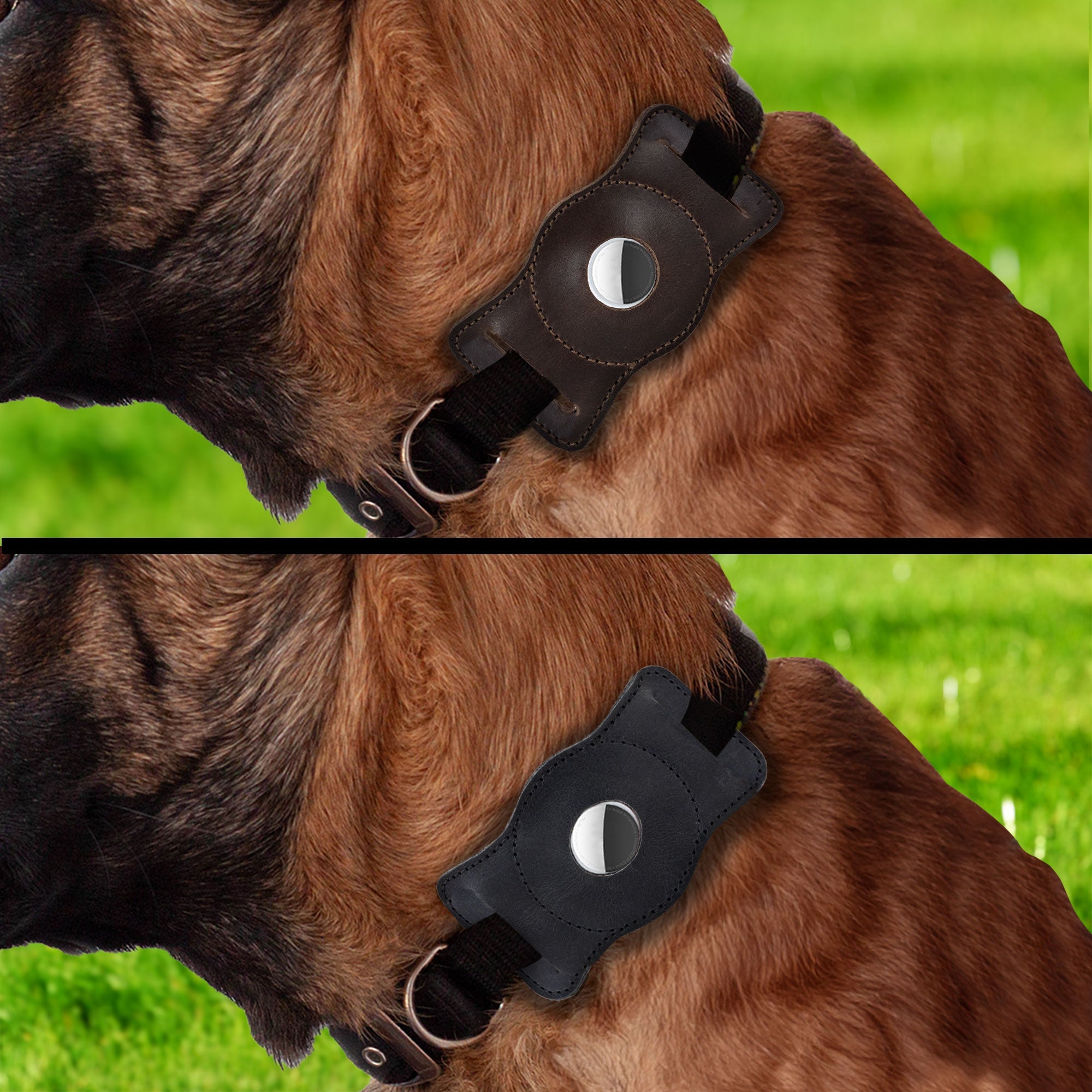 Set of 2 AirTag Holders for Dog Collars - Stockyard X 'The Leather Store'