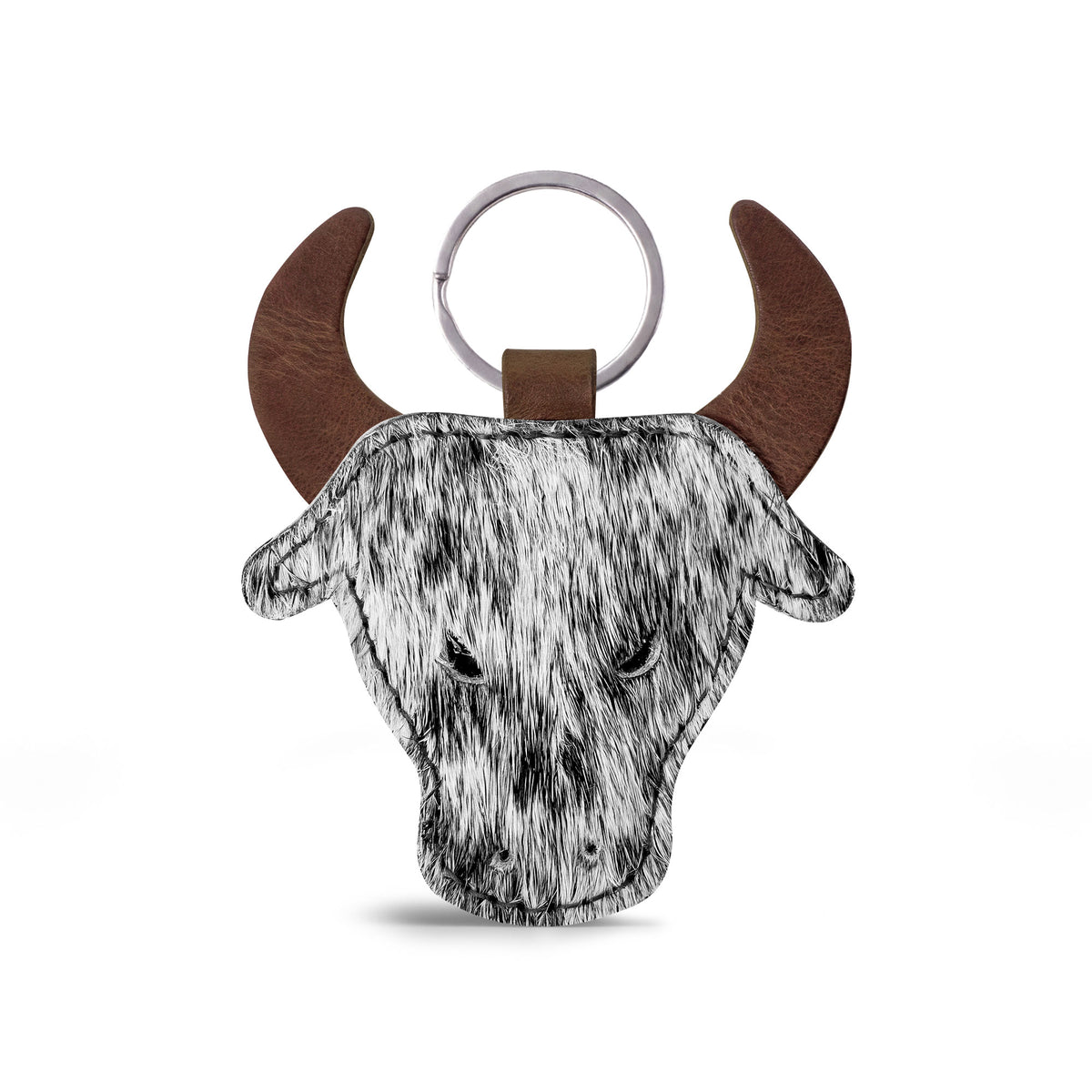 Cowboy Bull Head Keychain