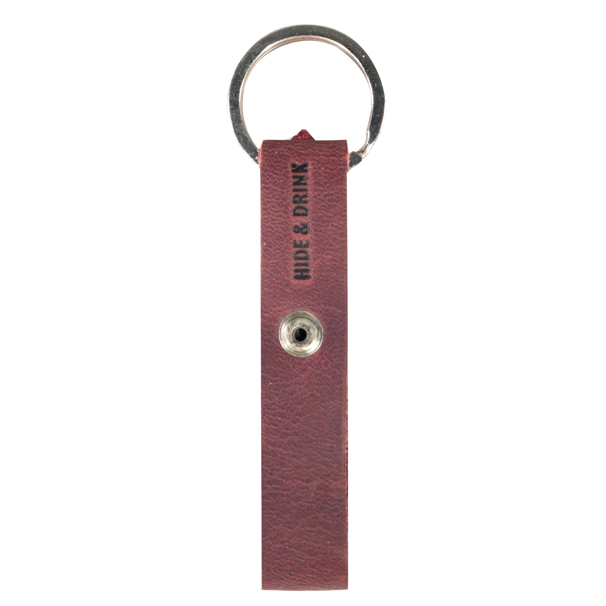 Hide & Drink Loop Keychain featuring a sleek olive green design ideal for organizing keys. This artisan crafted rustic keychain with belt loop is made of full grain leather in La Antigua Guatemala & Oaxaca Mexico.