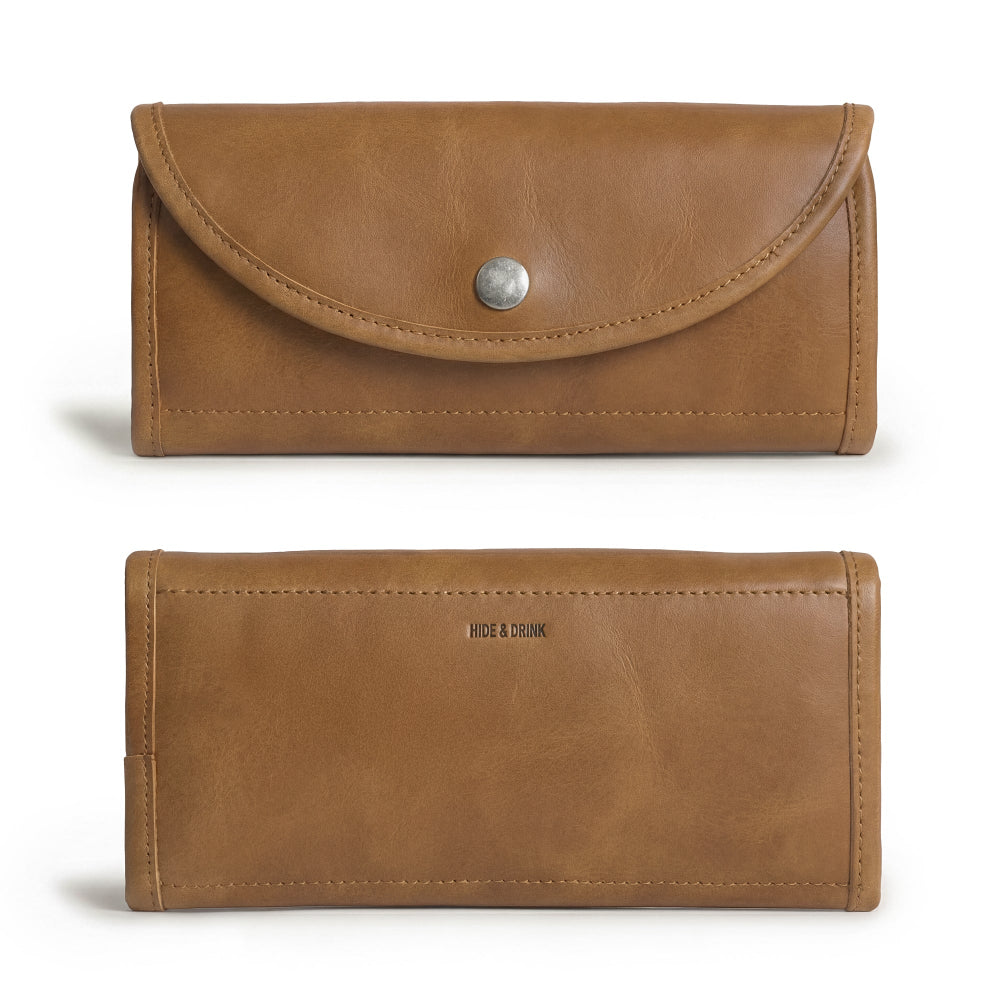 Single Snap Zippered Wallet