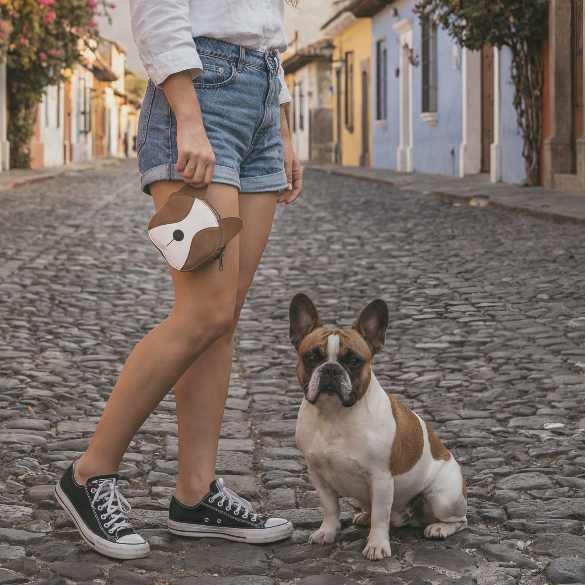 Leather French Bulldog Wallet