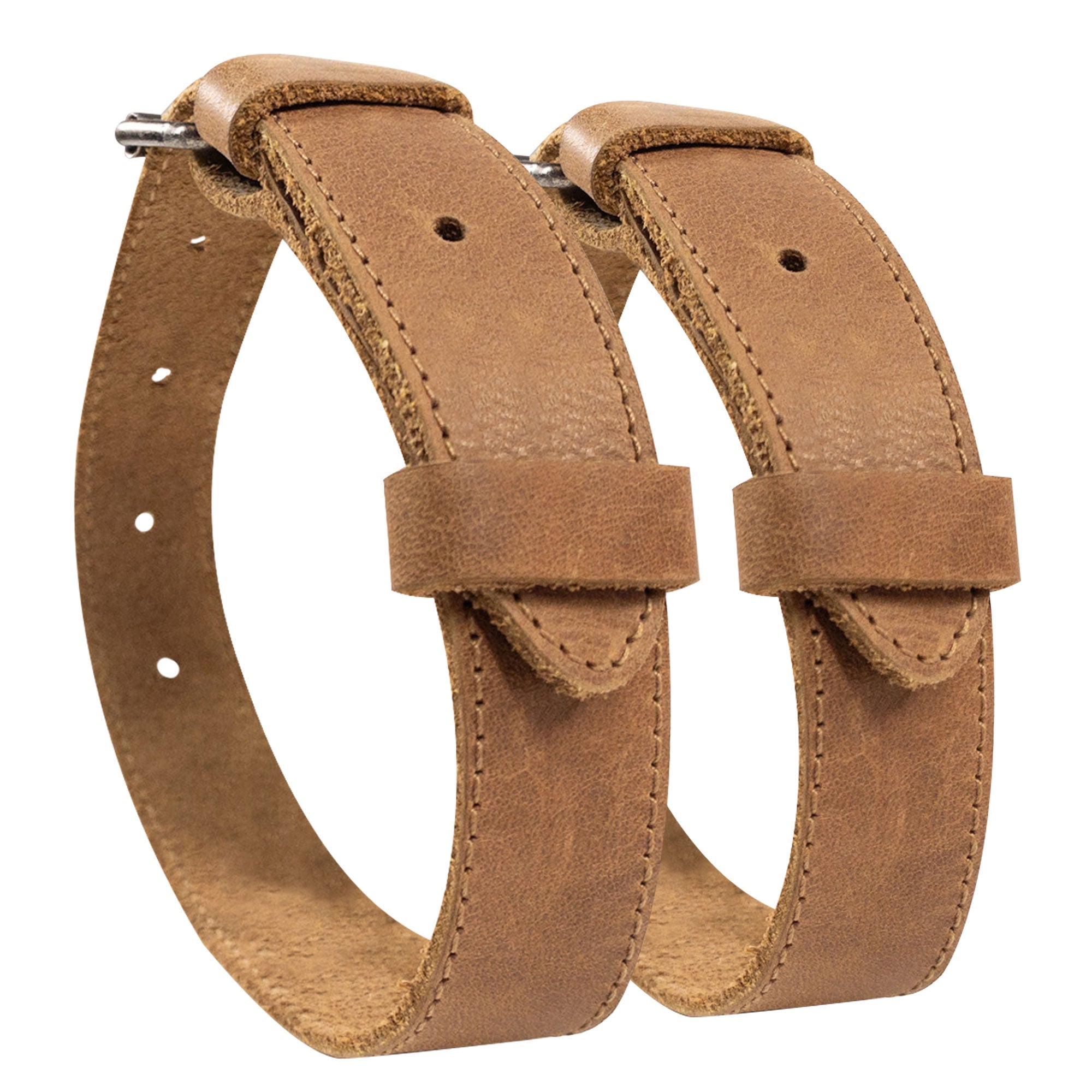 Bicycle Ankle Bands by Hide & Drink, highlighting a detailed image of an Adjustable Strap for Legs with a Brass Metal Buckle. These Rustic Bicycle Ankle Bands, crafted from Full Grain Leather, make exceptional Vintage Gifts for Cyclists and are uniquely handmade in La Antigua Guatemala.