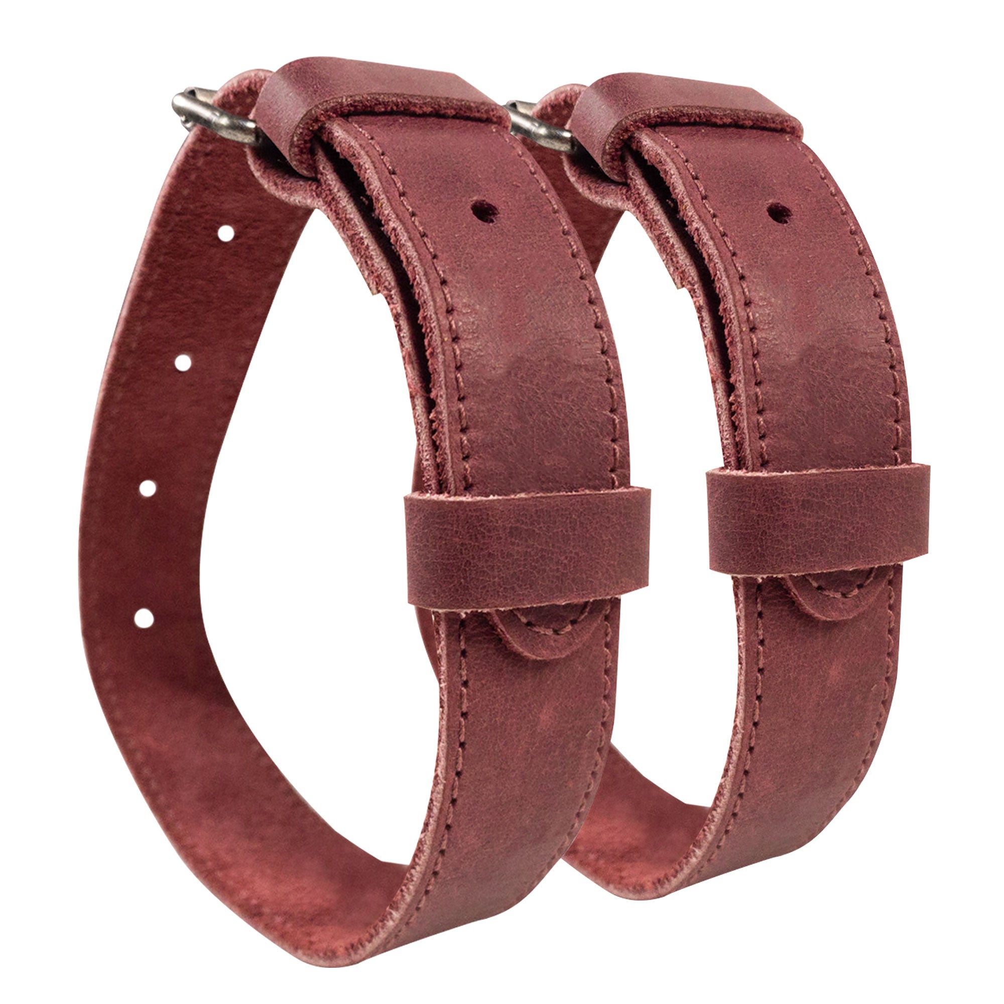Bicycle Ankle Bands by Hide & Drink, showcasing leather Rustic Bicycle Ankle Bands secured with robust Brass Metal Buckles. These Adjustable Straps for Legs are made from quality Full Grain Leather and make great Vintage Gifts for Cyclists, handcrafted in La Antigua Guatemala.