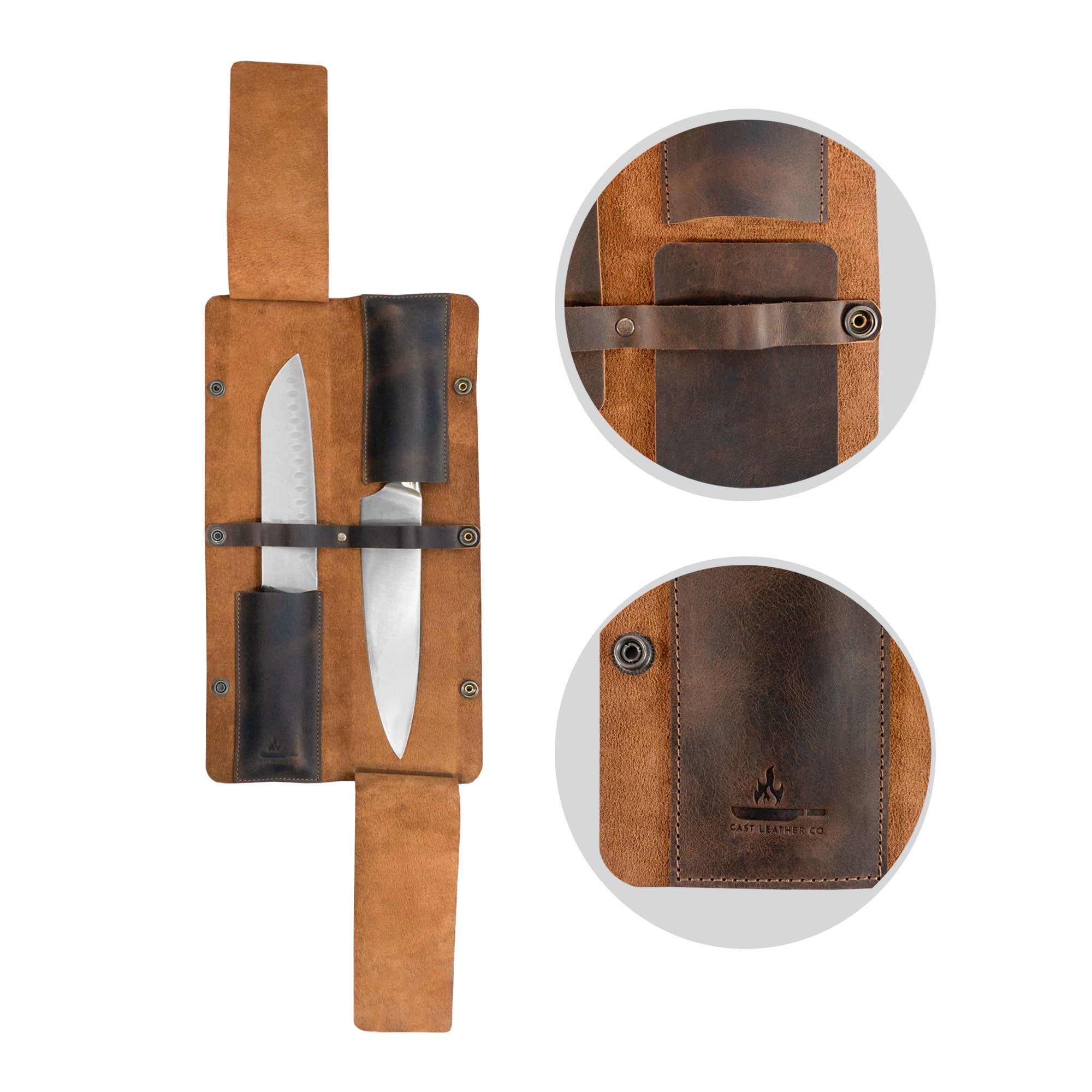 Rectangular Case for 2 Chef's Knives - Stockyard X 'The Leather Store'