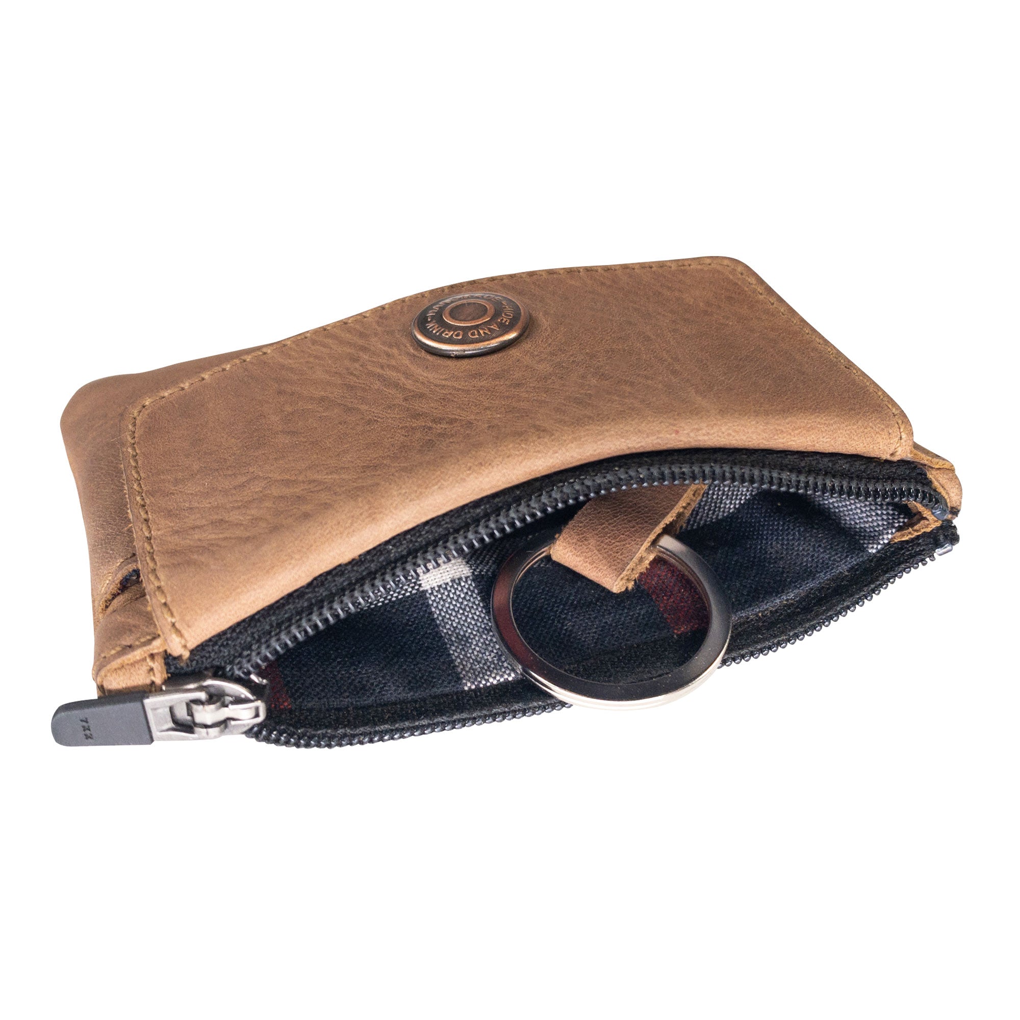 Key Holder Pouch with Zipper - Stockyard X 'The Leather Store'