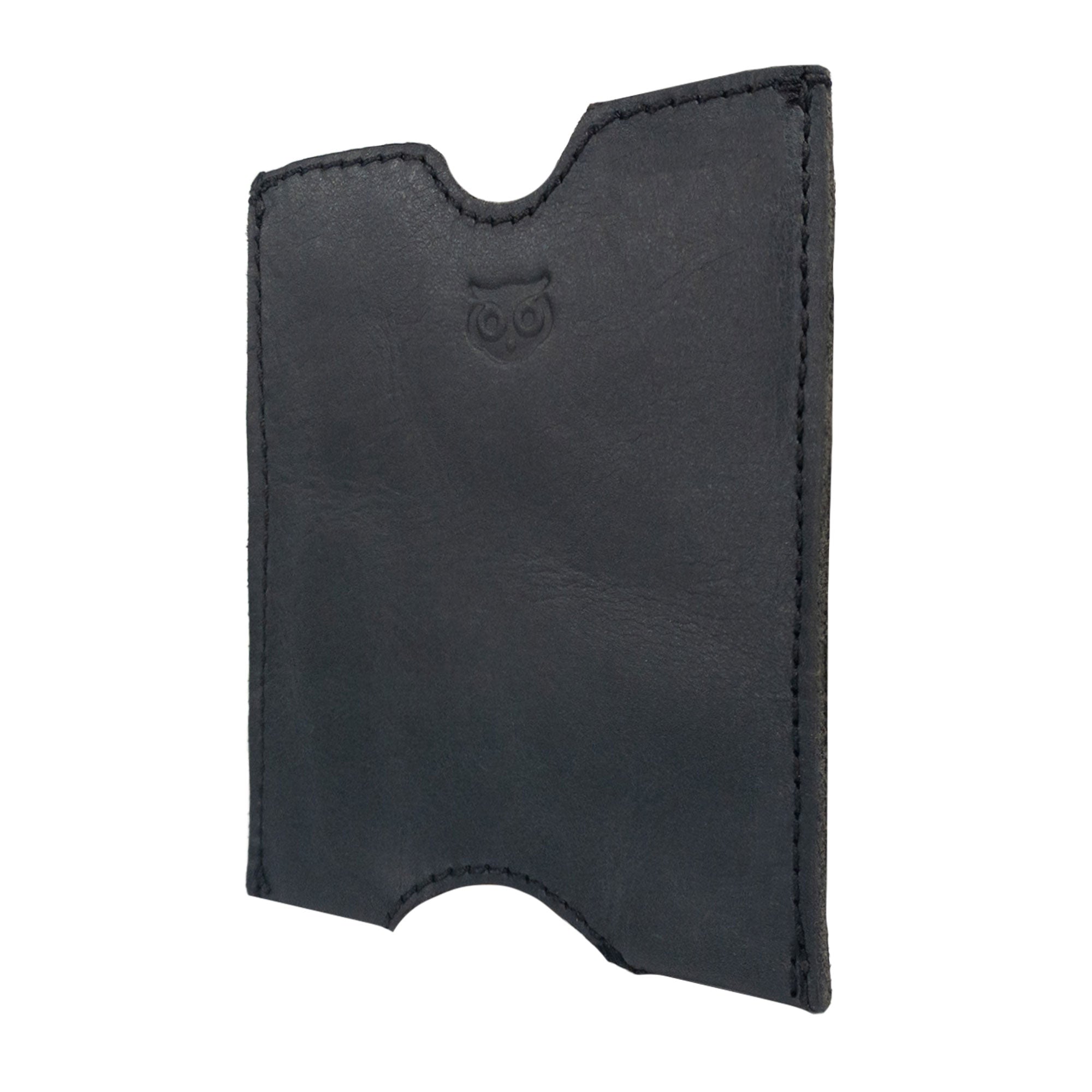 Side view of the Hide & Drink Passport Sleeve, highlighting its elegant design. This Travel Passport Pocket Sleeve is made from Full Grain Leather, showcasing artisan quality through hand cutting and hand sewing, made in La Antigua Guatemala & Oaxaca Mexico.