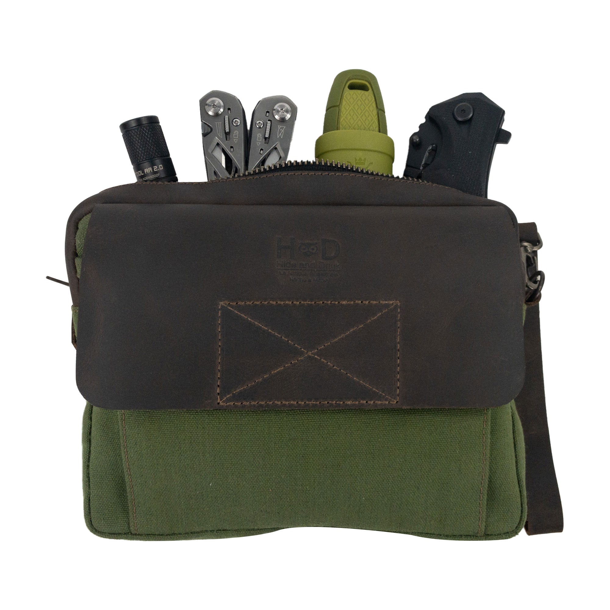 Zippered Tactical Bag for Camping - Stockyard X 'The Leather Store'