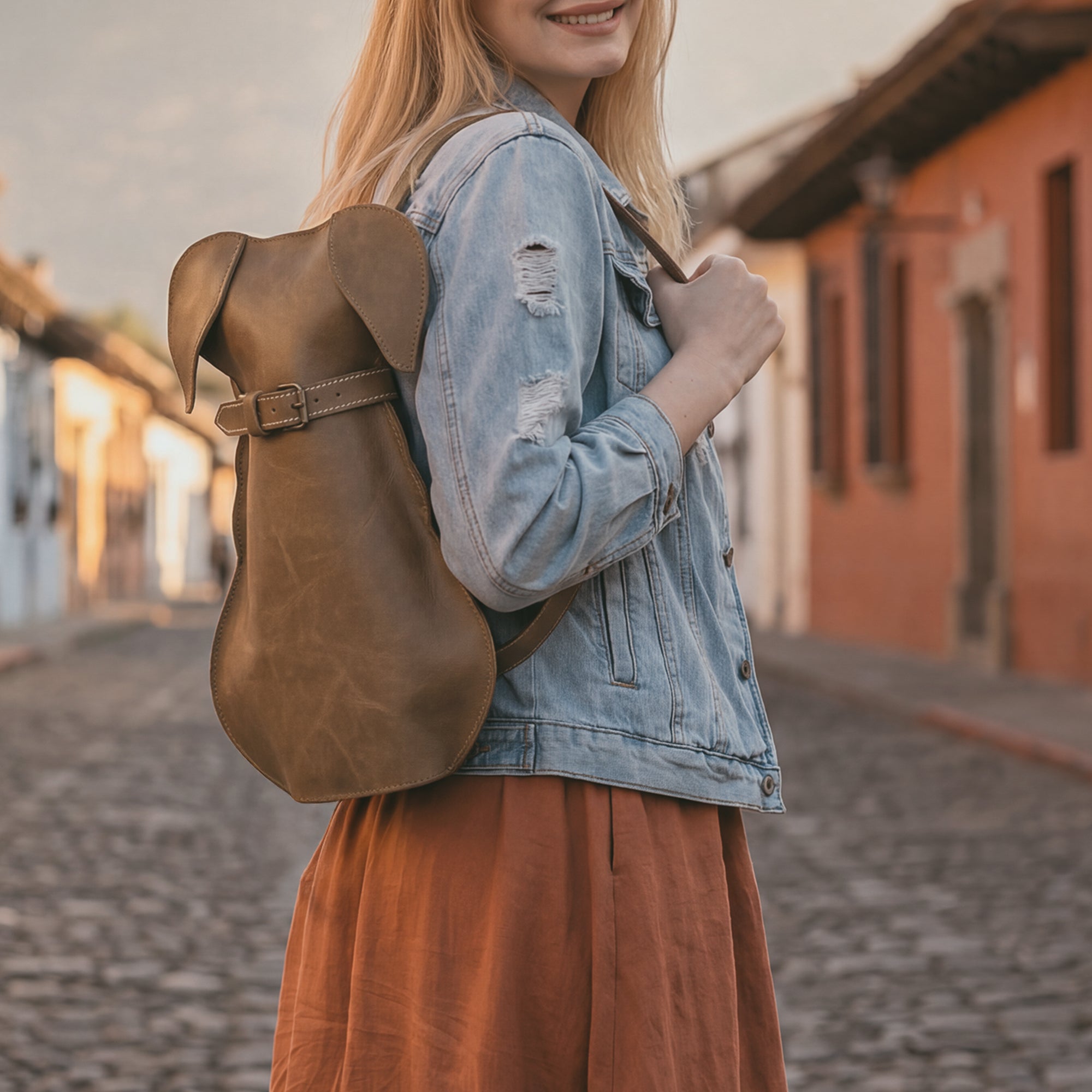 Leather Doggy Crossbody