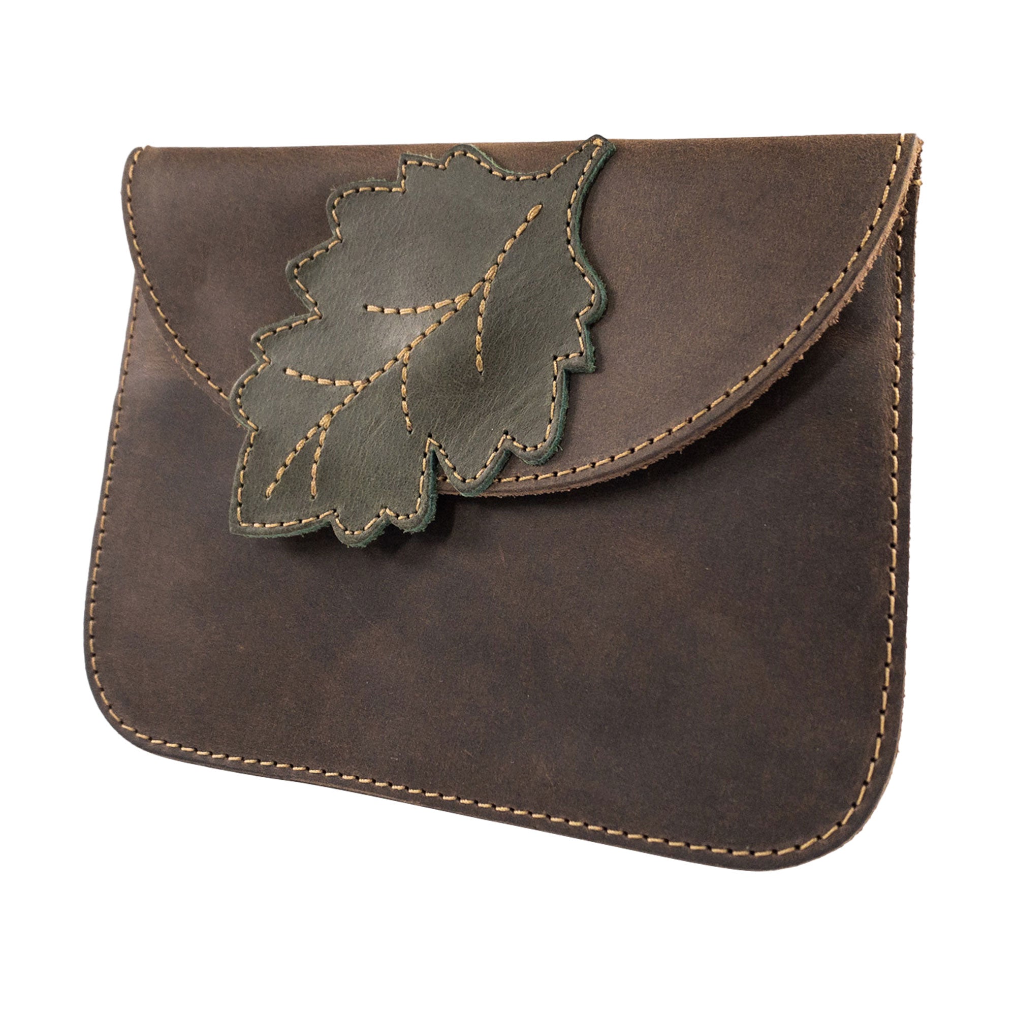 Card Wallet Leaves Design - Stockyard X 'The Leather Store'