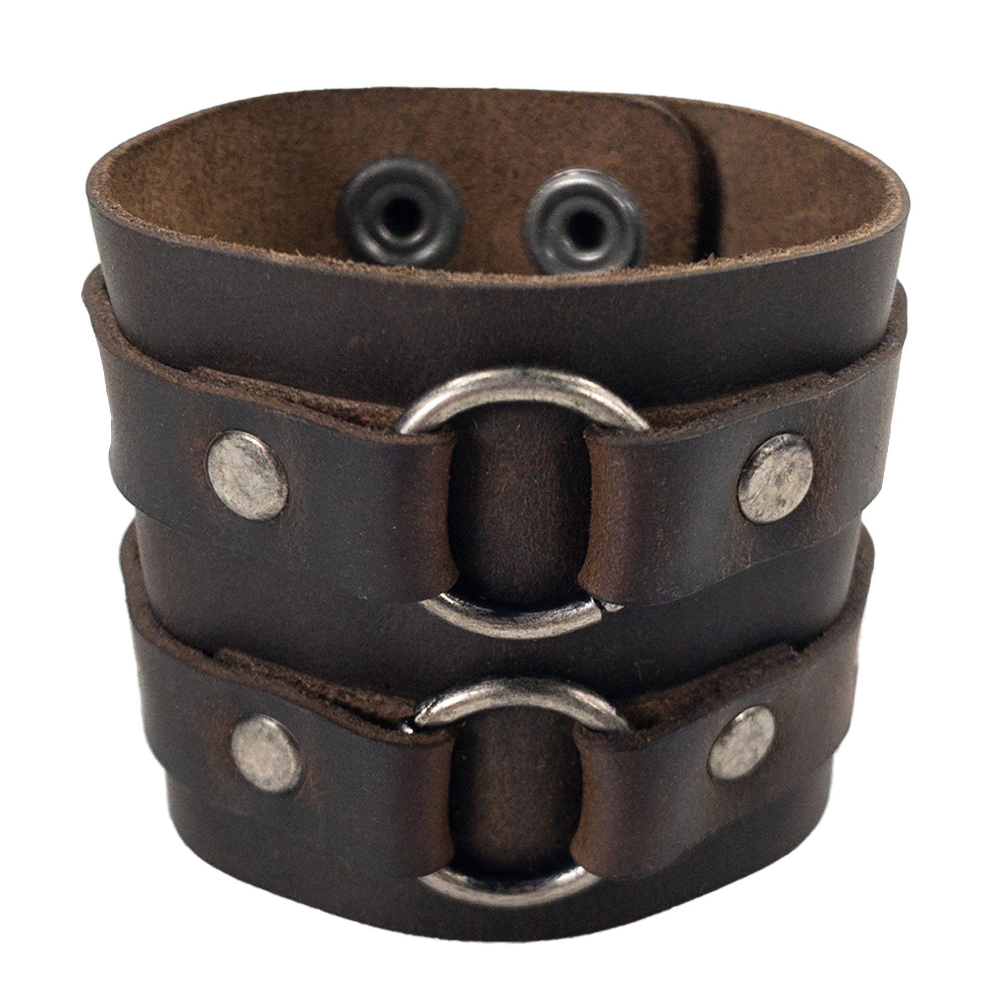 Rustic 2 Ring Cuff - Stockyard X 'The Leather Store'