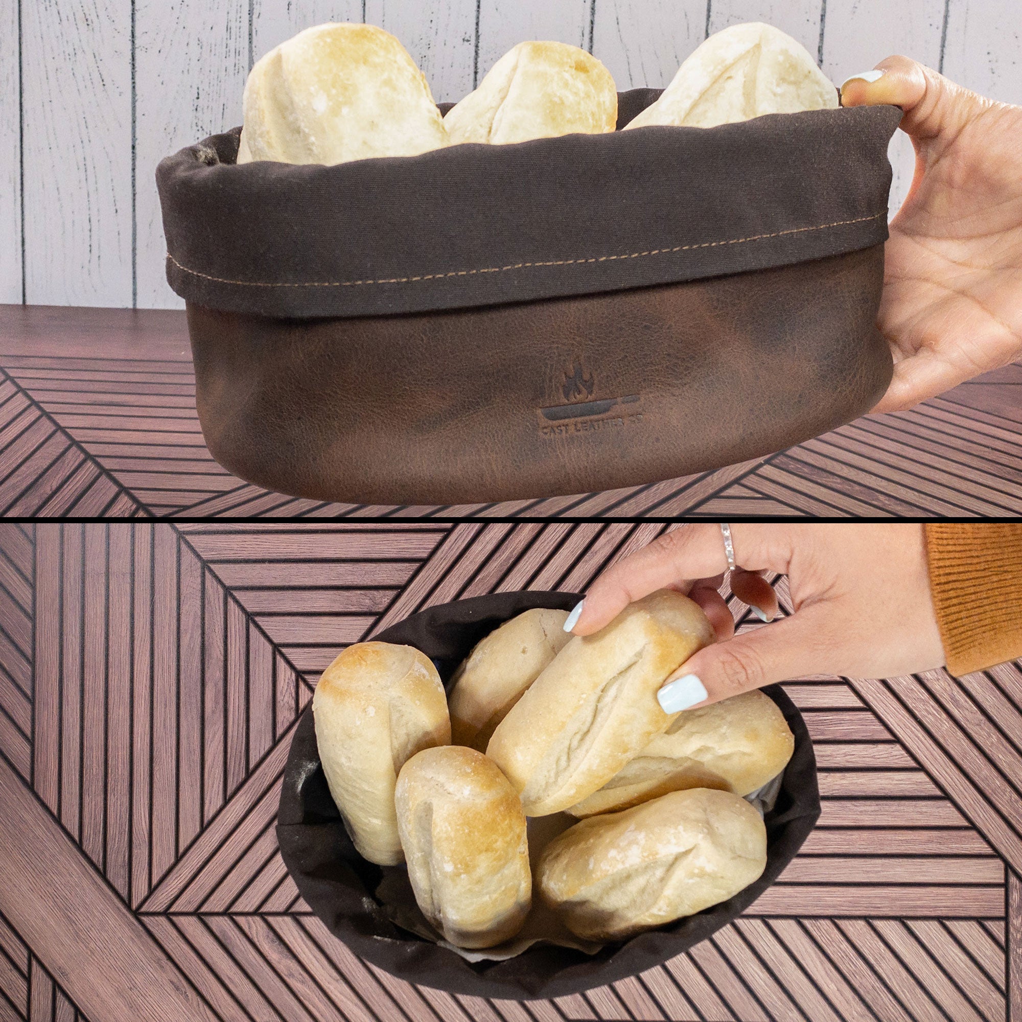 Bread and Serving Basket - Stockyard X 'The Leather Store'