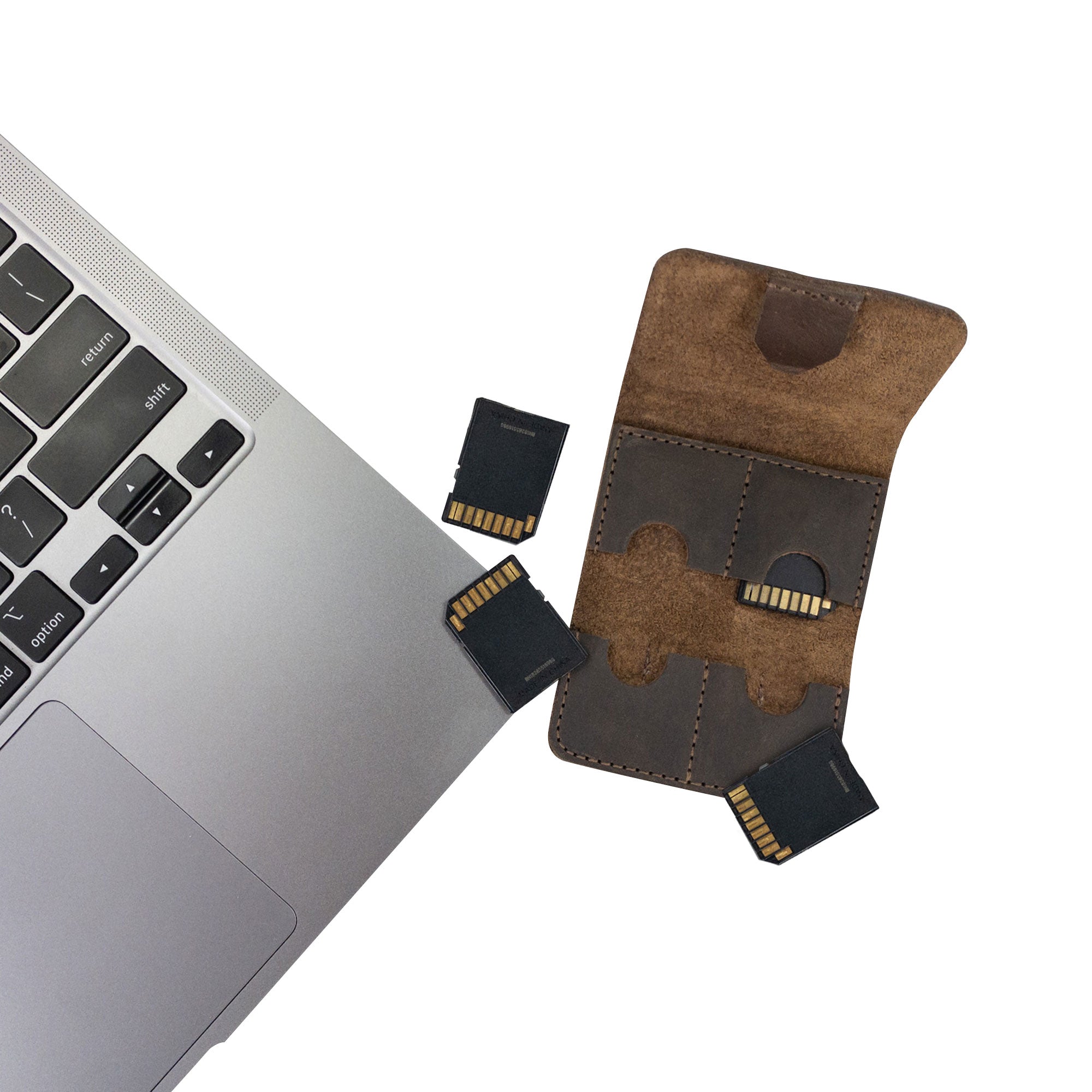 Small SD Card Bag with 4 Slots - Stockyard X 'The Leather Store'