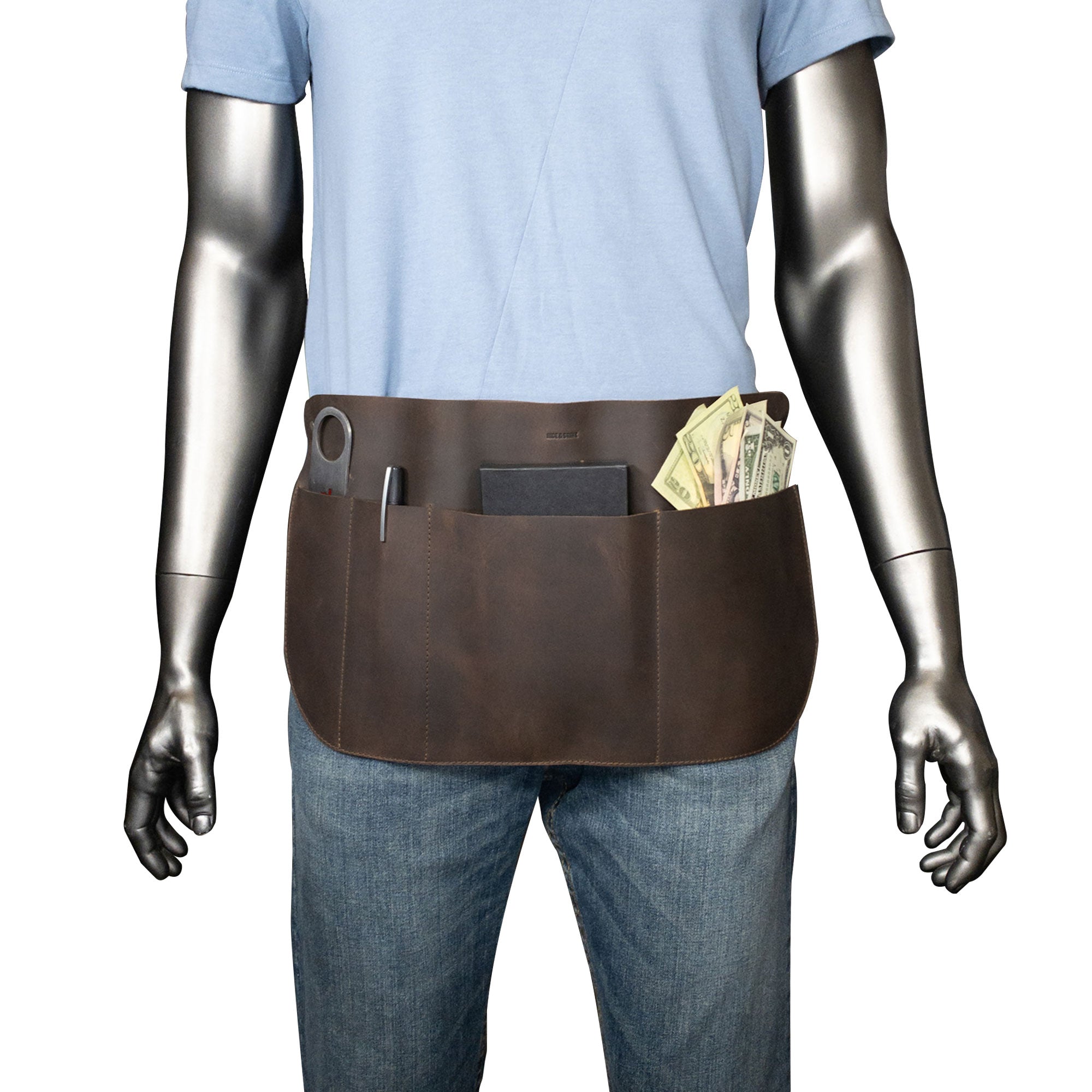 Minimalist Waiter/Waitress Waist Apron - Stockyard X 'The Leather Store'