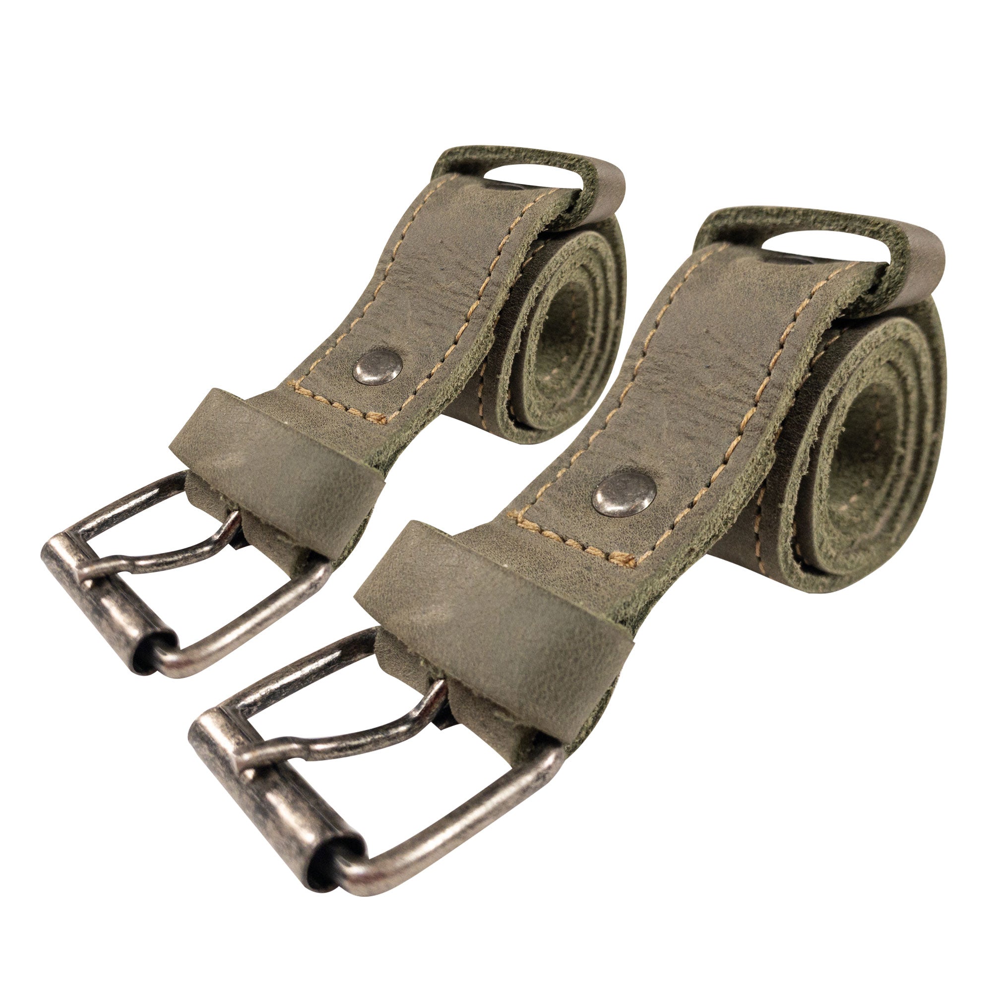 Bicycle Ankle Bands by Hide & Drink, featuring a practical setup of Rustic Bicycle Ankle Bands designed with a Brass Metal Buckle. These Adjustable Straps for Legs made of Full Grain Leather represent stylish Vintage Gifts for Cyclists crafted in La Antigua Guatemala.