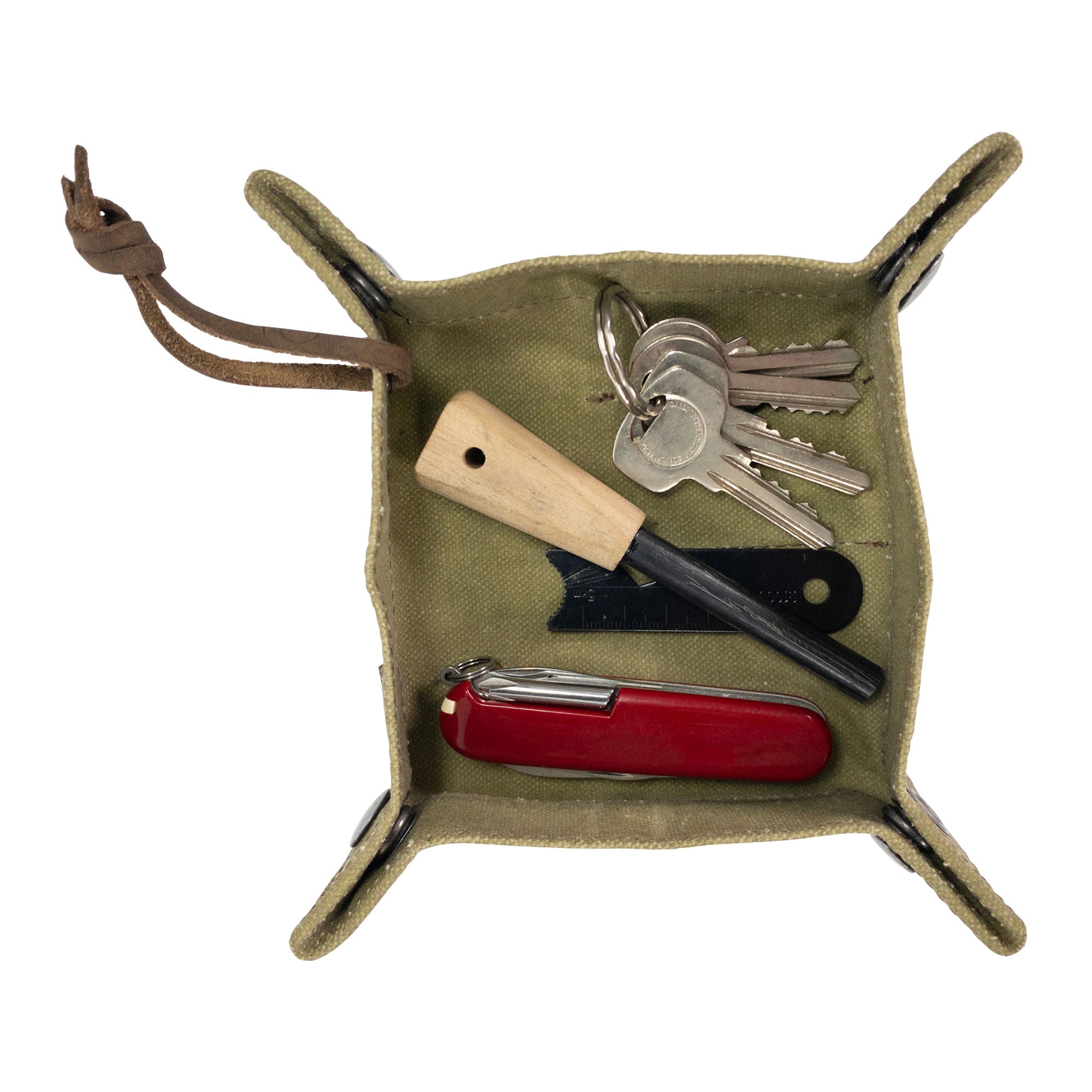 EDC Rustic Catchall with Extra Slots - Stockyard X 'The Leather Store'