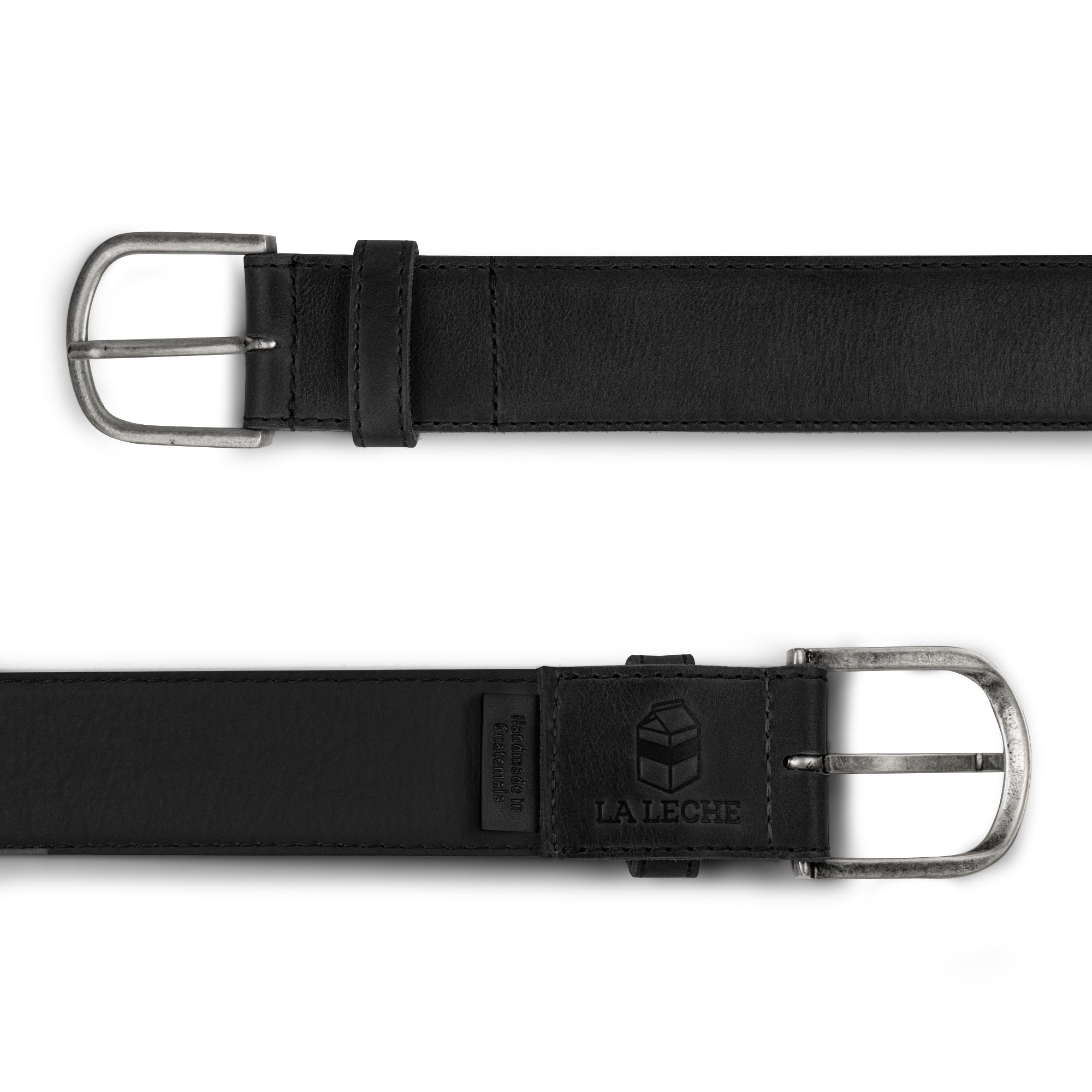 Classic Leather Belt with Glove Liner by La Leche, displaying the artisan craftsmanship with a focus on full grain leather, perfect for adjustable styling, handmade in Mexico.