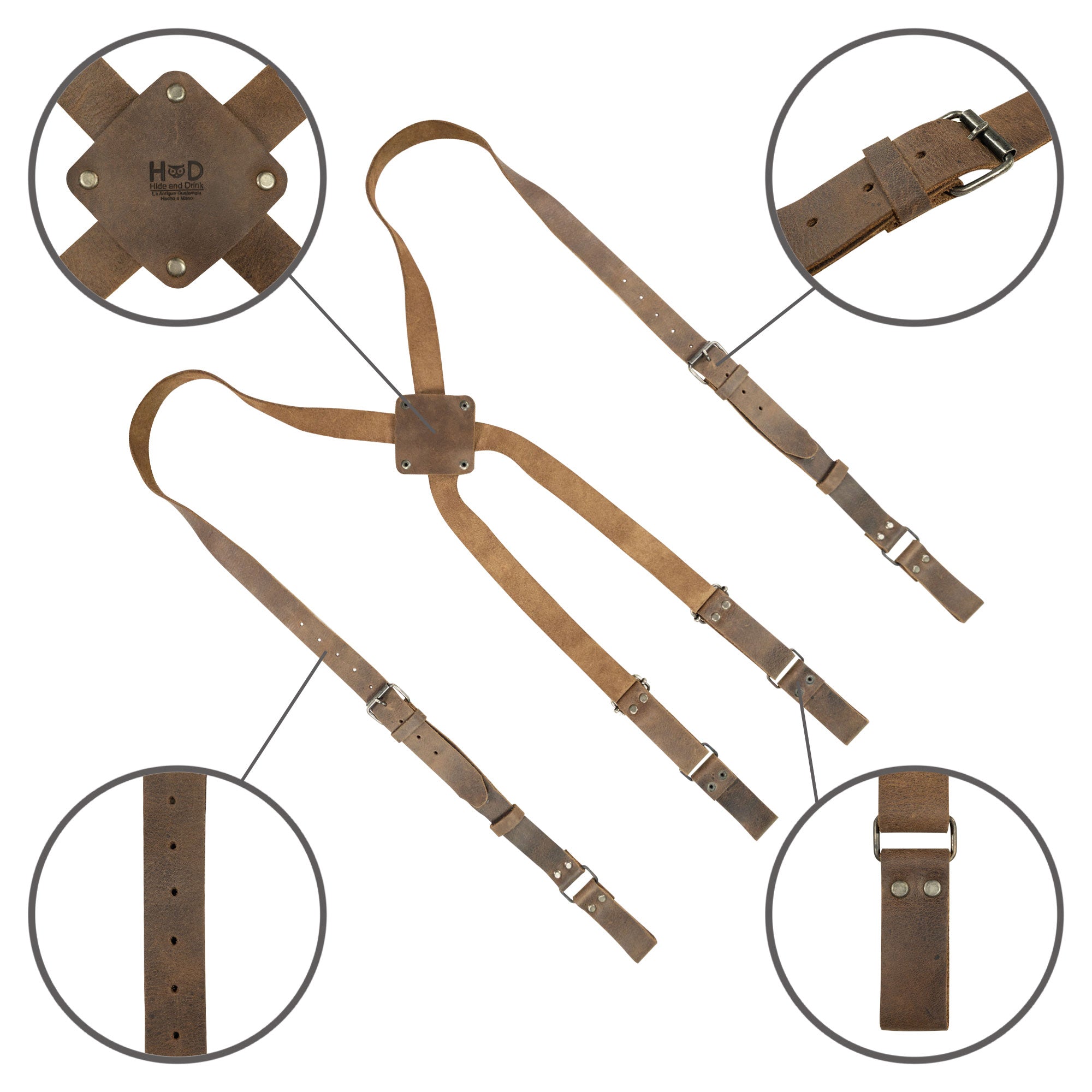 X Back Suspenders with Belt Loops