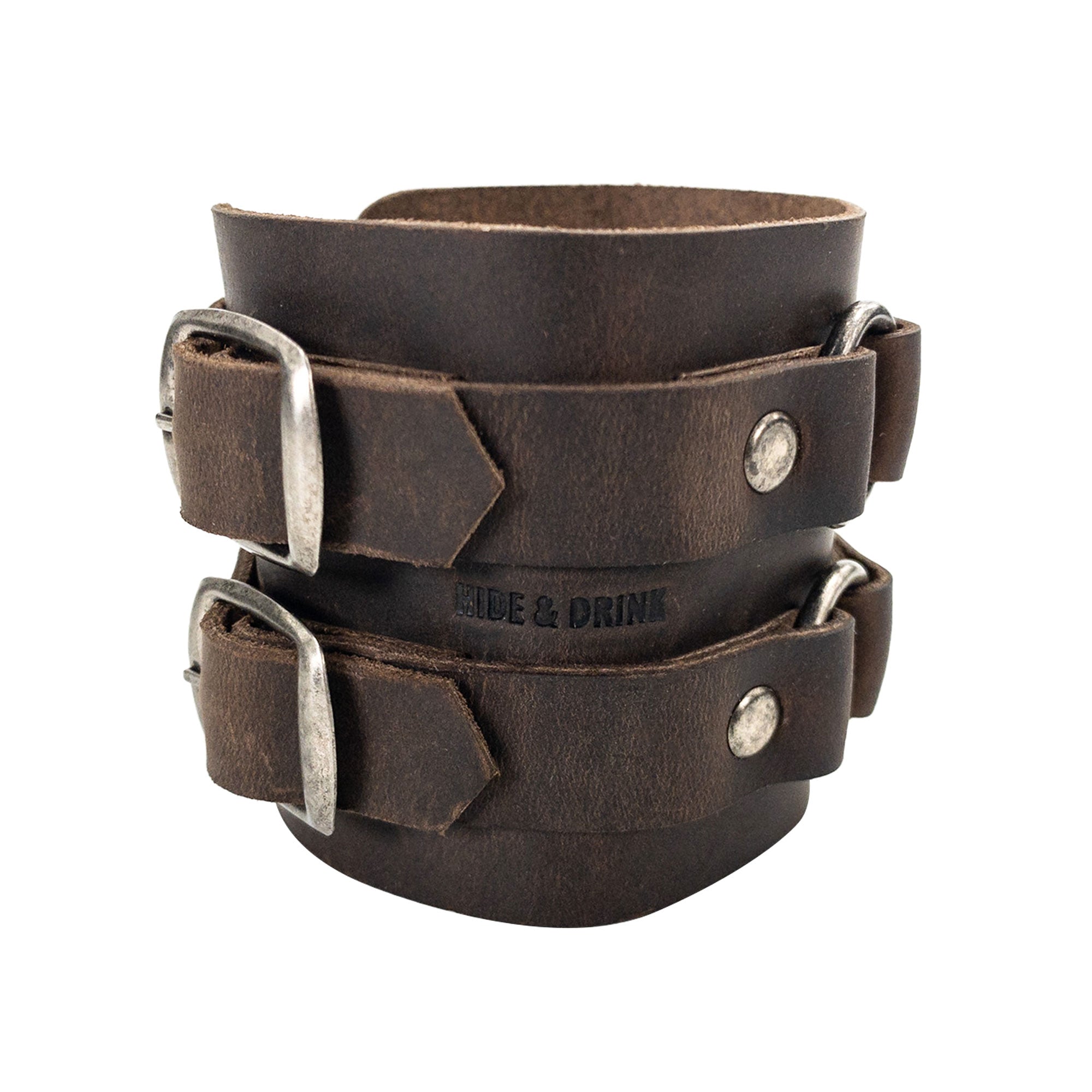 Adjustable 2 Ring Cuff - Stockyard X 'The Leather Store'
