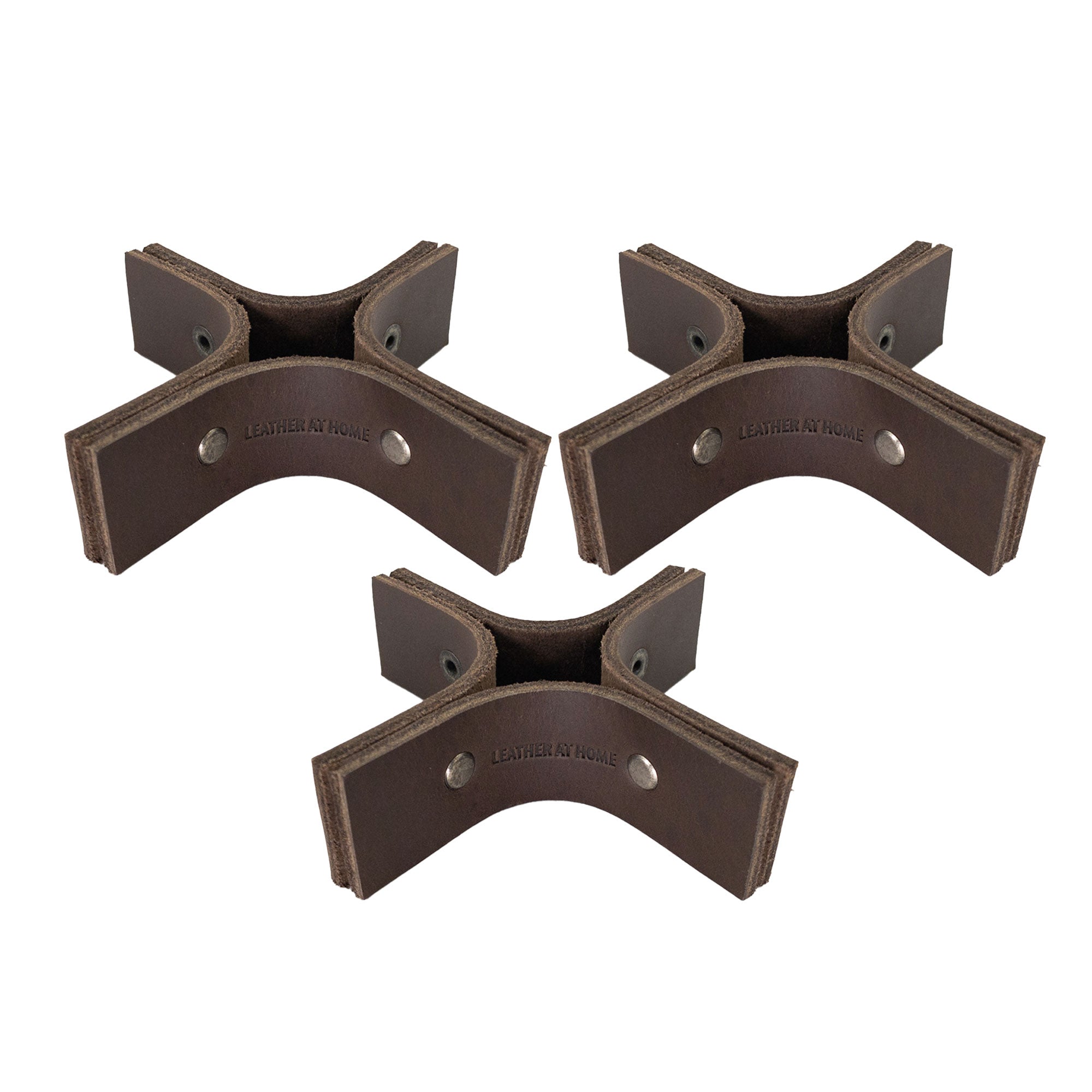 Minimalist Set of 3 Candel Base Holder - Stockyard X 'The Leather Store'