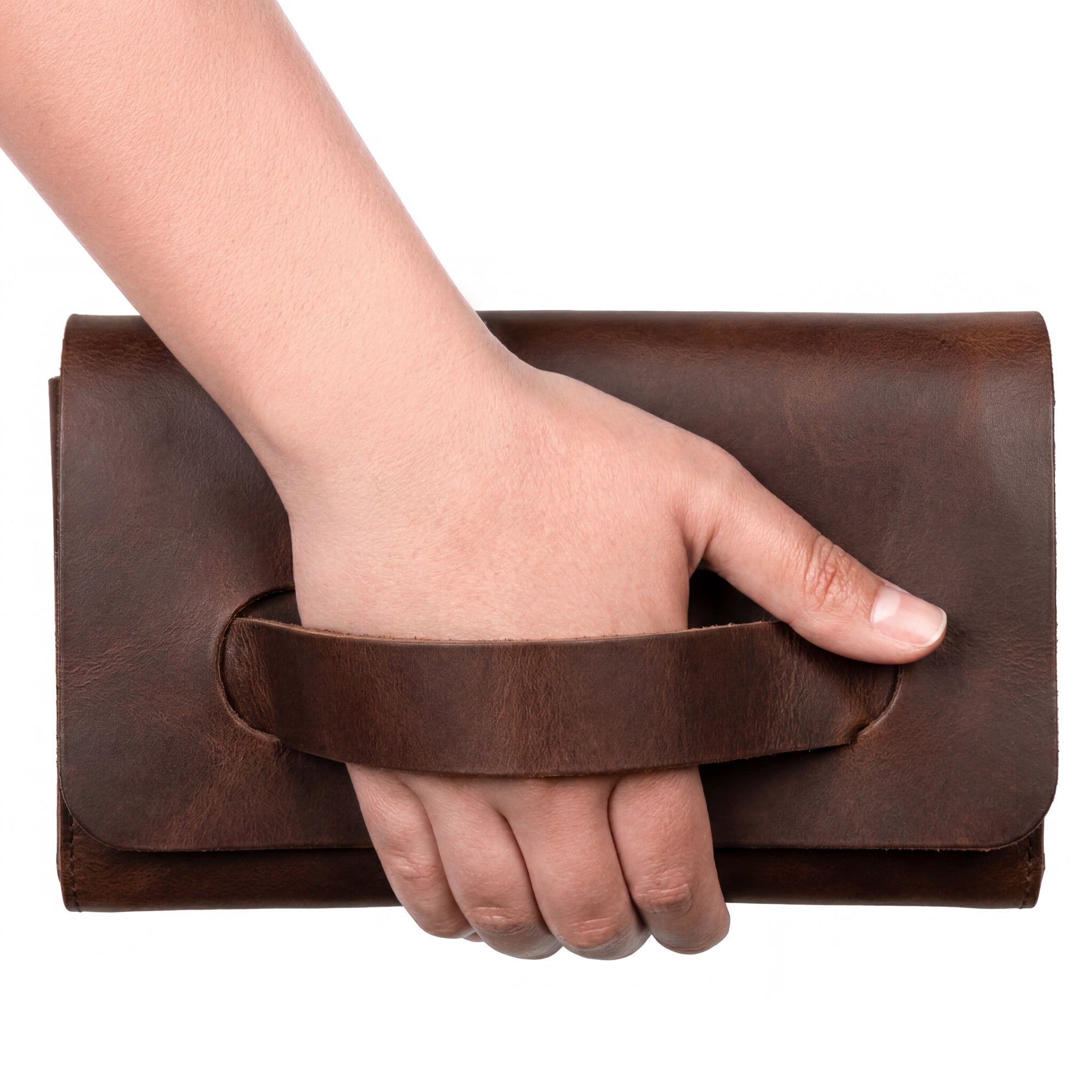 Stylish Clutch Bag With Handle from Hide & Drink, made of Full Grain Leather. Perfect as a handbag for girls or a night bag for ladies. Features include small batch production and artisanal craftsmanship, handmade in La Antigua Guatemala & Oaxaca Mexico.