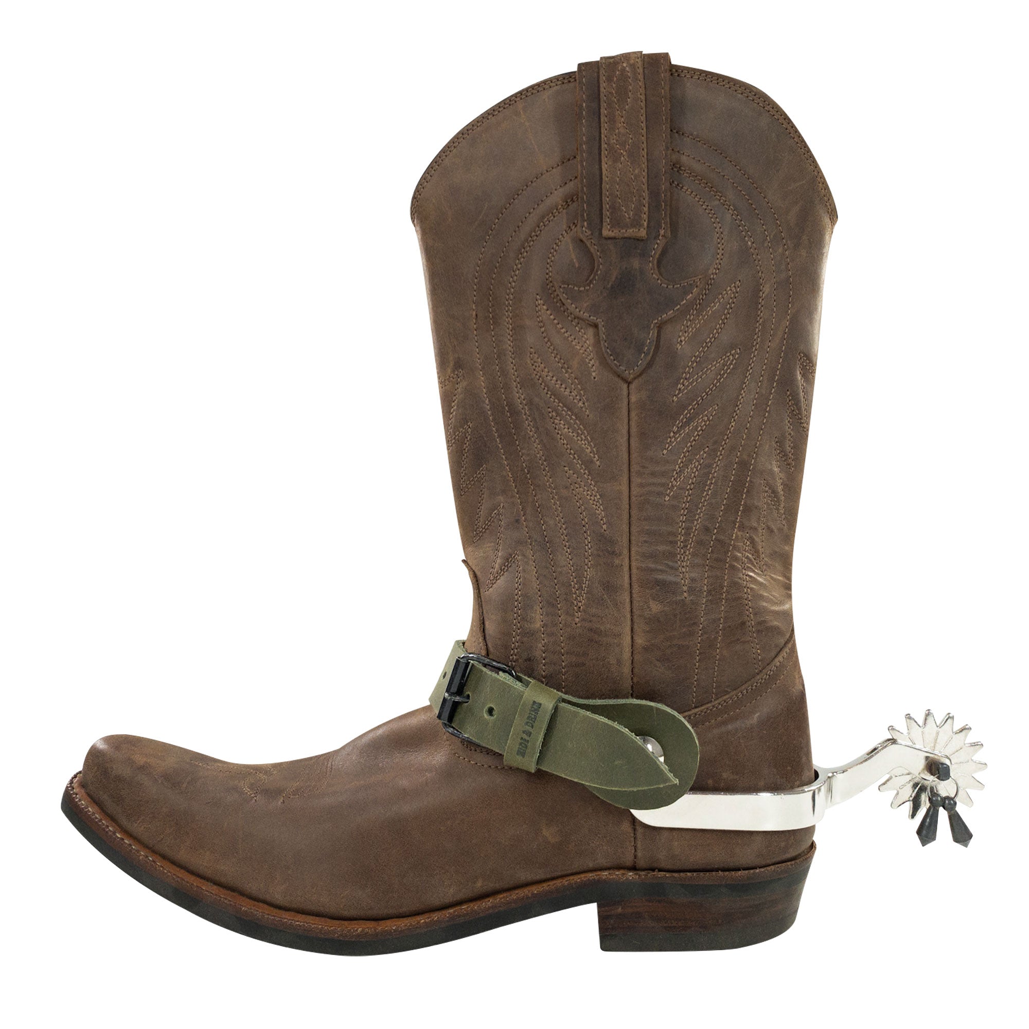 Hide & Drink's Ply Spur Straps (2 Pieces) - A beautifully crafted set of 2 Single Spur Straps for Cowboy footwear, suitable for Men and Women's boots. Made from premium Full Grain Leather, showcasing artisan craftsmanship for Rodeo use.