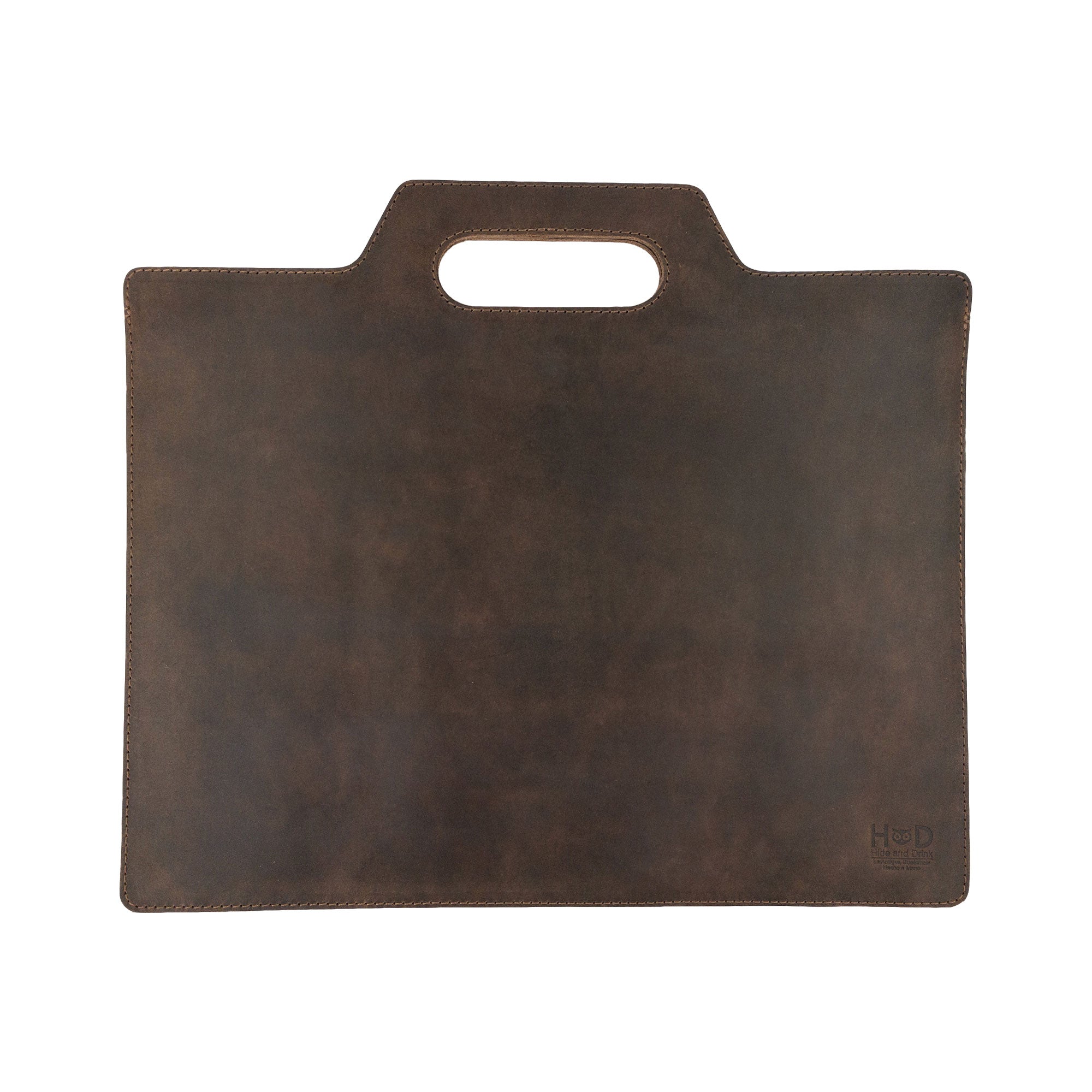 Minimalist Flat Portfolio, Laptop Sleeve with Die Cut Handle - Stockyard X 'The Leather Store'