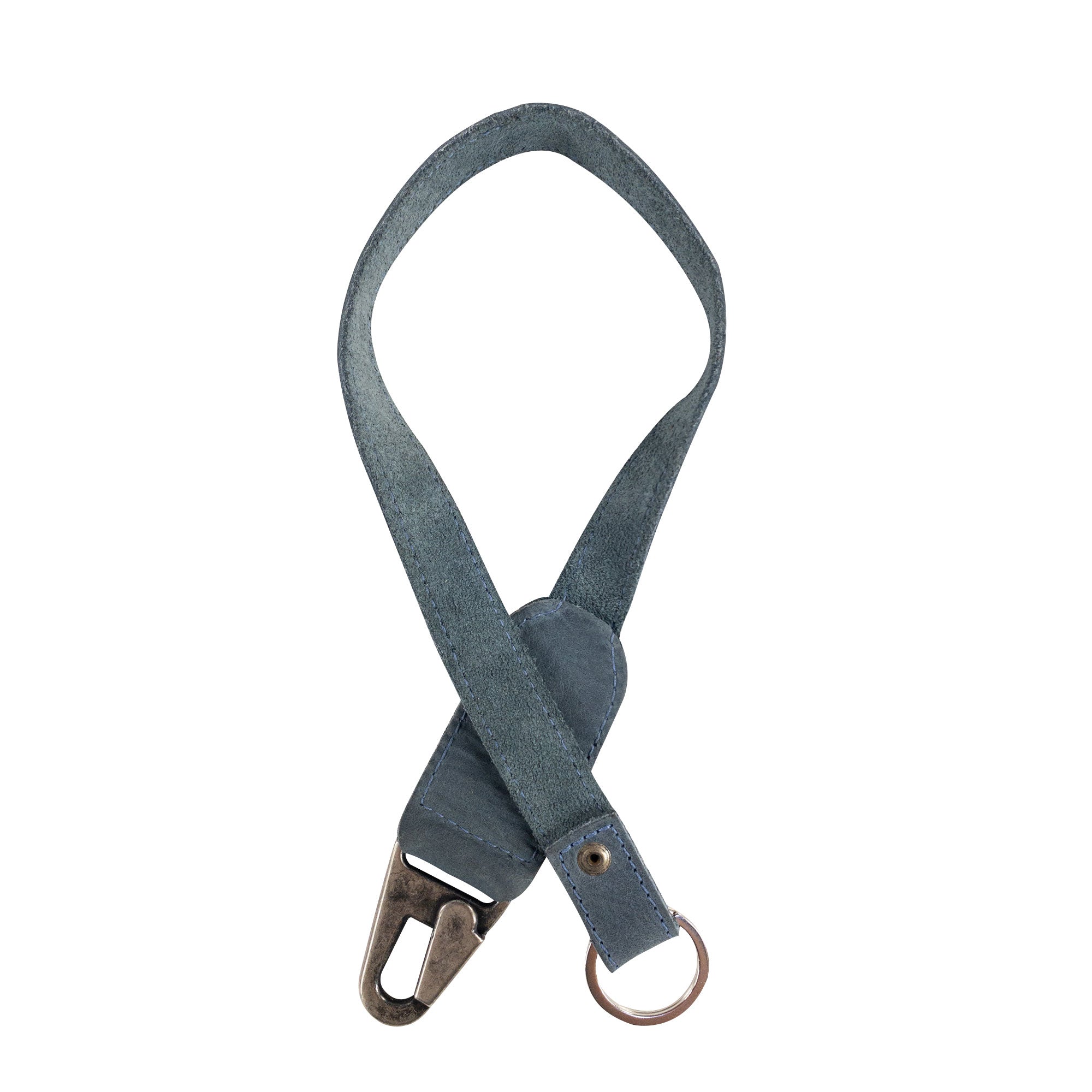 Hide & Drink Keychain Lanyard featuring superior quality Full Grain Leather, designed with a clip for a secure key attachment, reflecting the brand's artisan commitment.
