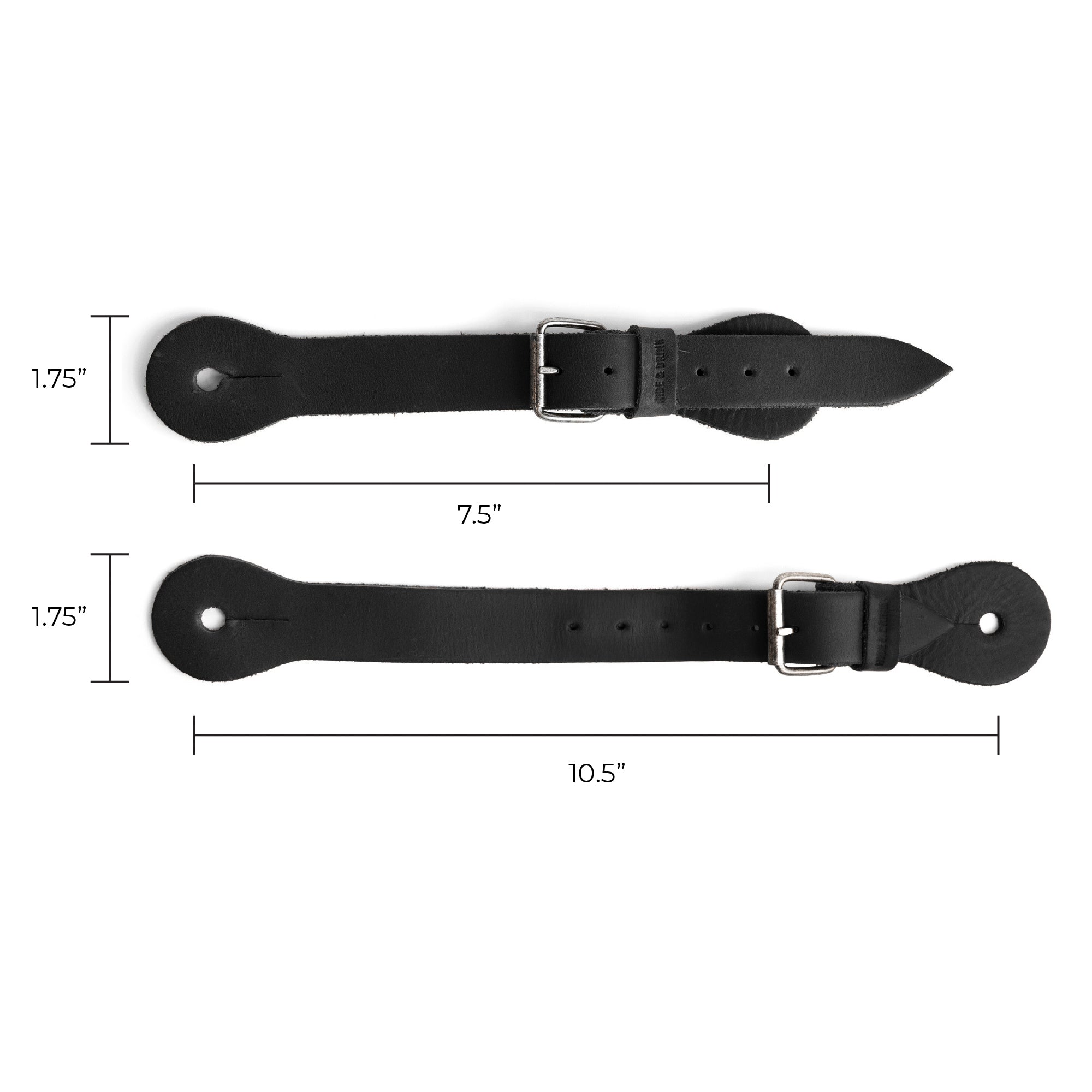 Hide & Drink's Ply Spur Straps (2 Pieces) - Durable set of 2 Single Spur Straps for Cowboy wear, perfect for Men and Women's boots. Made from Full Grain Leather, these artisan-crafted straps are ideal for Rodeo use and highlight meticulous craftsmanship.