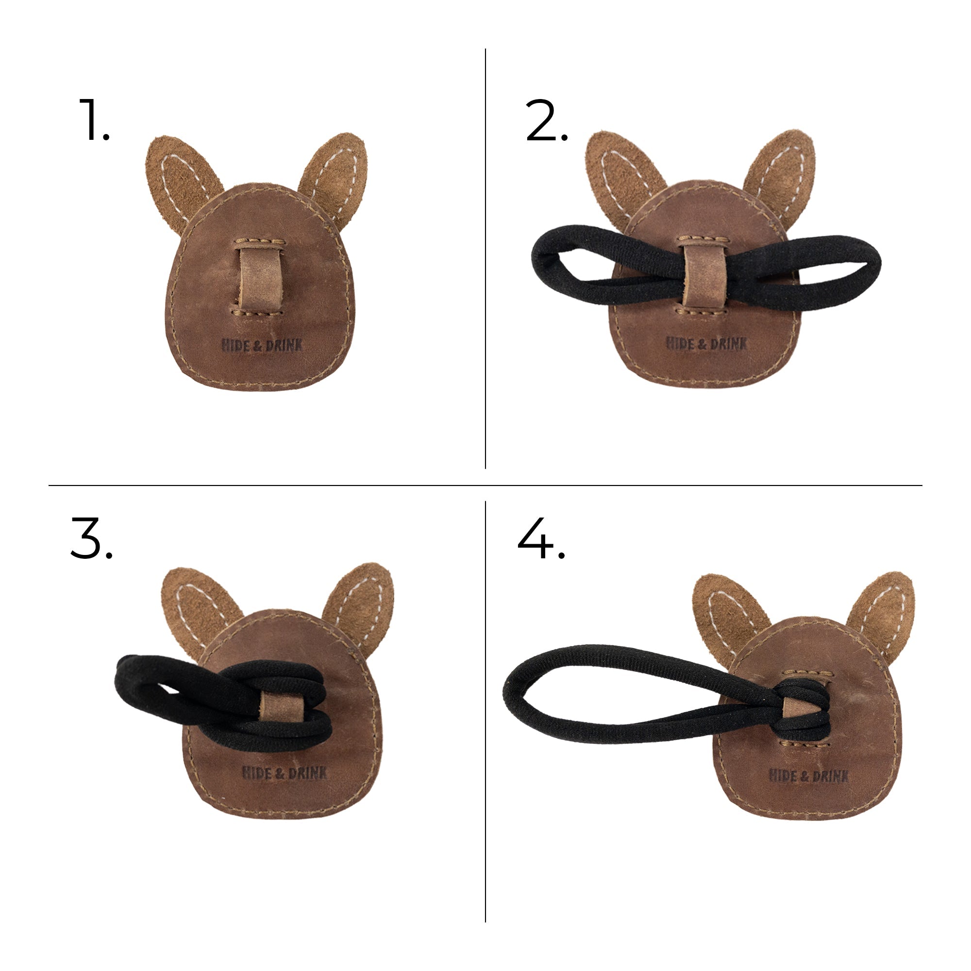 Bunny Shape Accessories for Ponytails (2 Pack) Elastic not Included - Stockyard X 'The Leather Store'