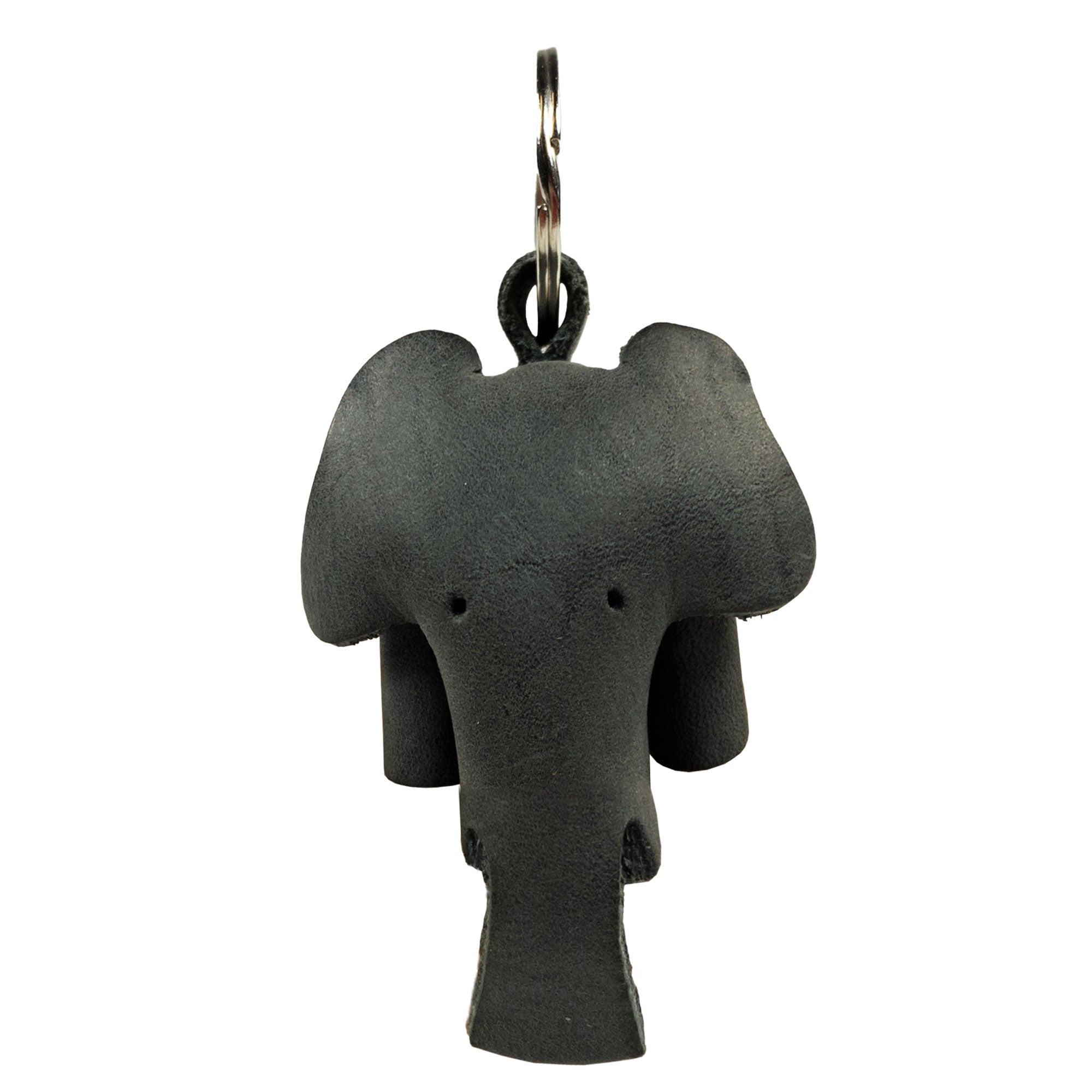 Artisan Full Grain Leather Animal Key Chain from Hide & Drink, beautifully crafted in the shape of an elephant. This distinctive Critter Keychain serves as a fun fob charm and an animal key holder charm pendant, highlighting the small batch production quality.