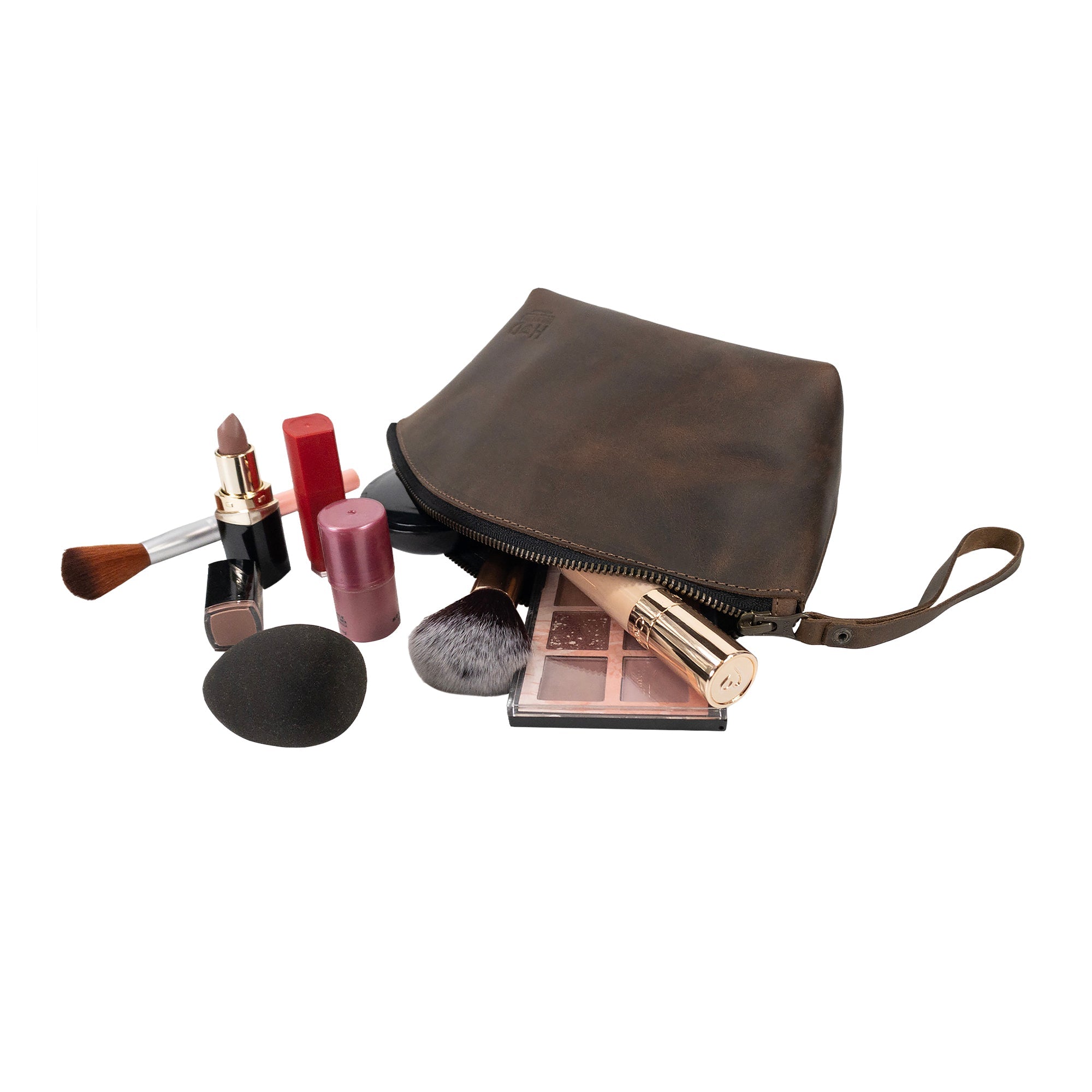 Makeup Bag with Wristlet - Stockyard X 'The Leather Store'